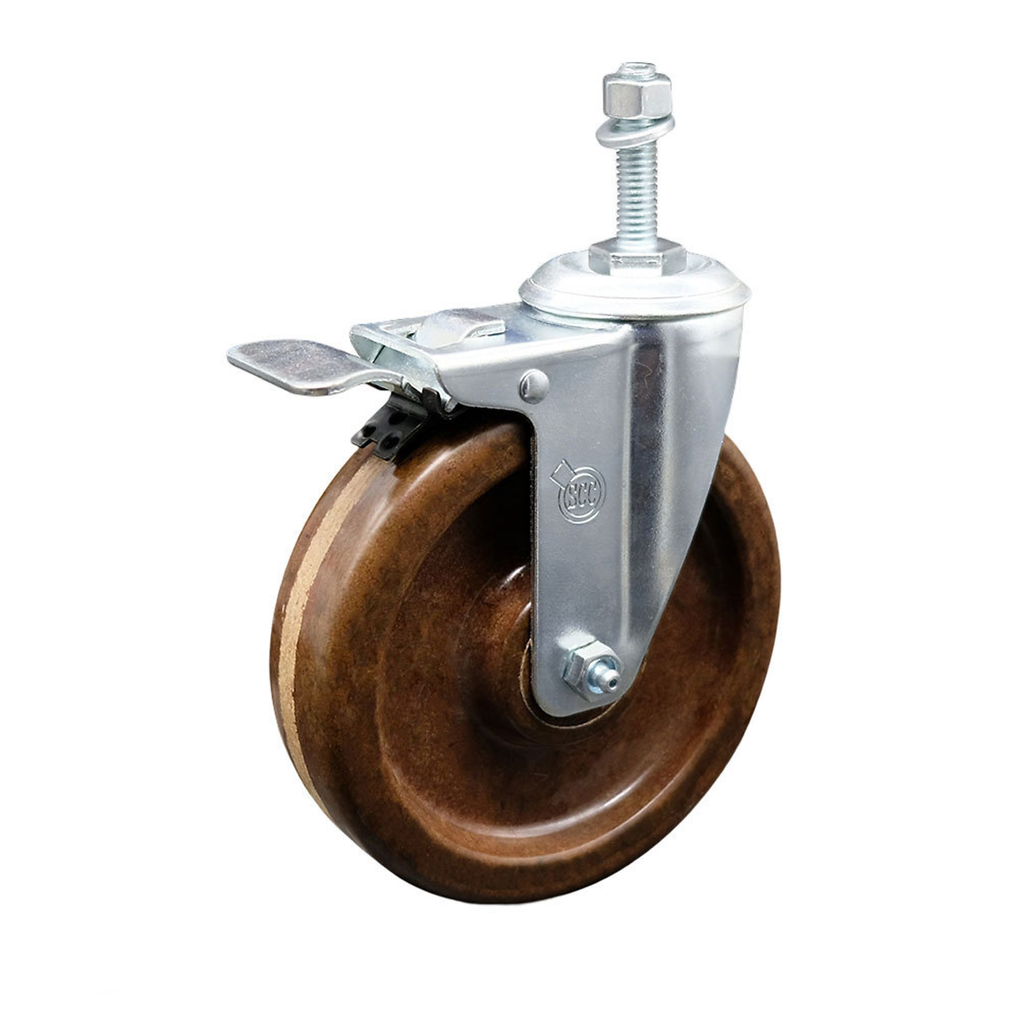 Service Caster, 5Inch x 1 1/4Inch Stem Caster, Wheel Diameter 5 in, Caster Type Swivel, Package (qty.) 1, Model SCC-TSTTL20S514-PHRHT-M1015