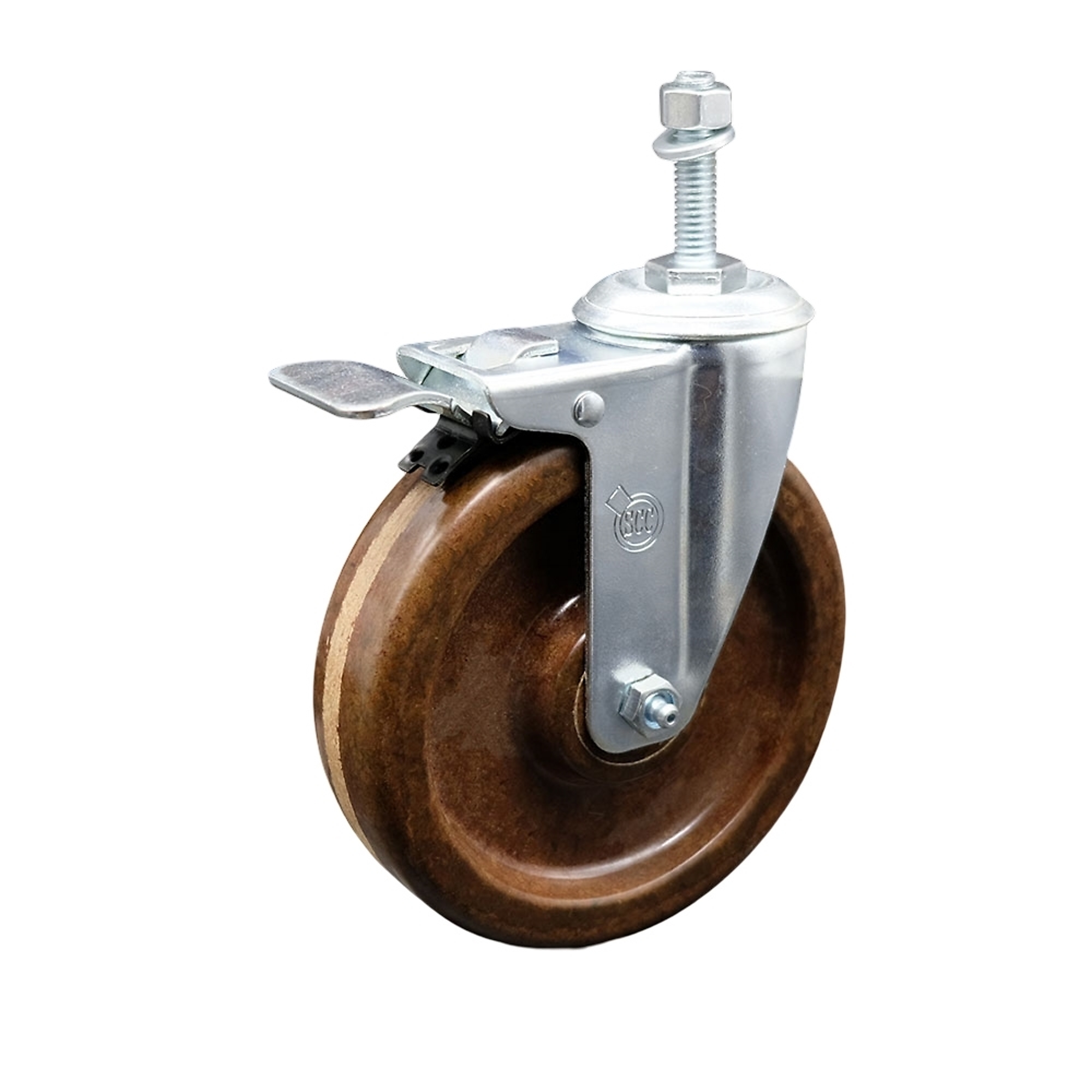 Service Caster, 6Inch x 1 1/2Inch Stem Caster, Wheel Diameter 6 in, Caster Type Swivel, Package (qty.) 1, Model SCC-TSTTL20S615-PHRHT-381615