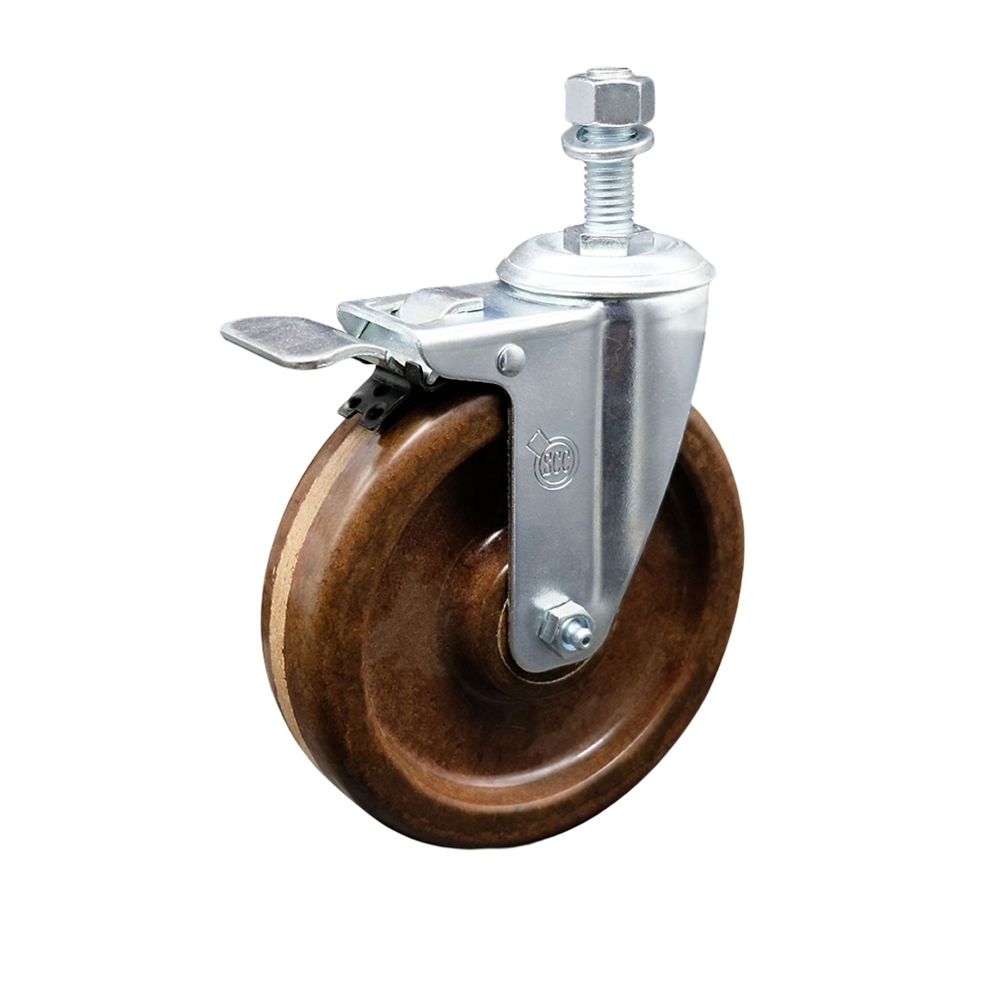 Service Caster, 6Inch x 1 1/2Inch Stem Caster, Wheel Diameter 6 in, Caster Type Swivel, Package (qty.) 1, Model SCC-TSTTL20S615-PHRHT-M1215