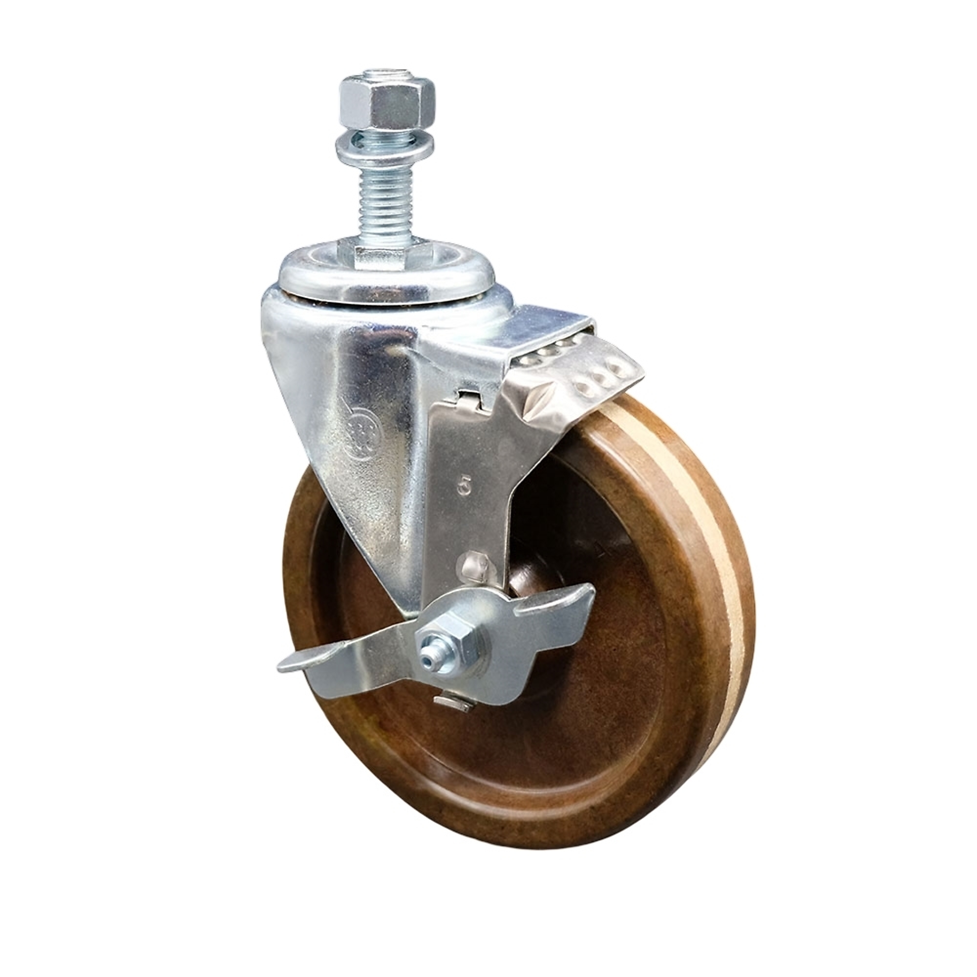 Service Caster, 5Inch x 1 1/4Inch Stem Caster, Wheel Diameter 5 in, Caster Type Swivel, Package (qty.) 1, Model SCC-TS20S514-PHSHT-TLB-121315