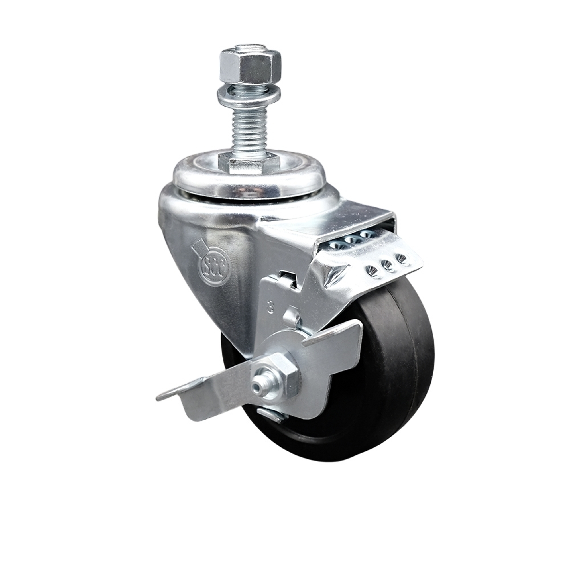 Service Caster, 3Inch x 1 1/4Inch Stem Caster, Wheel Diameter 3 in, Caster Type Swivel, Package (qty.) 1, Model SCC-TS20S314-SRS-TLB-M1215