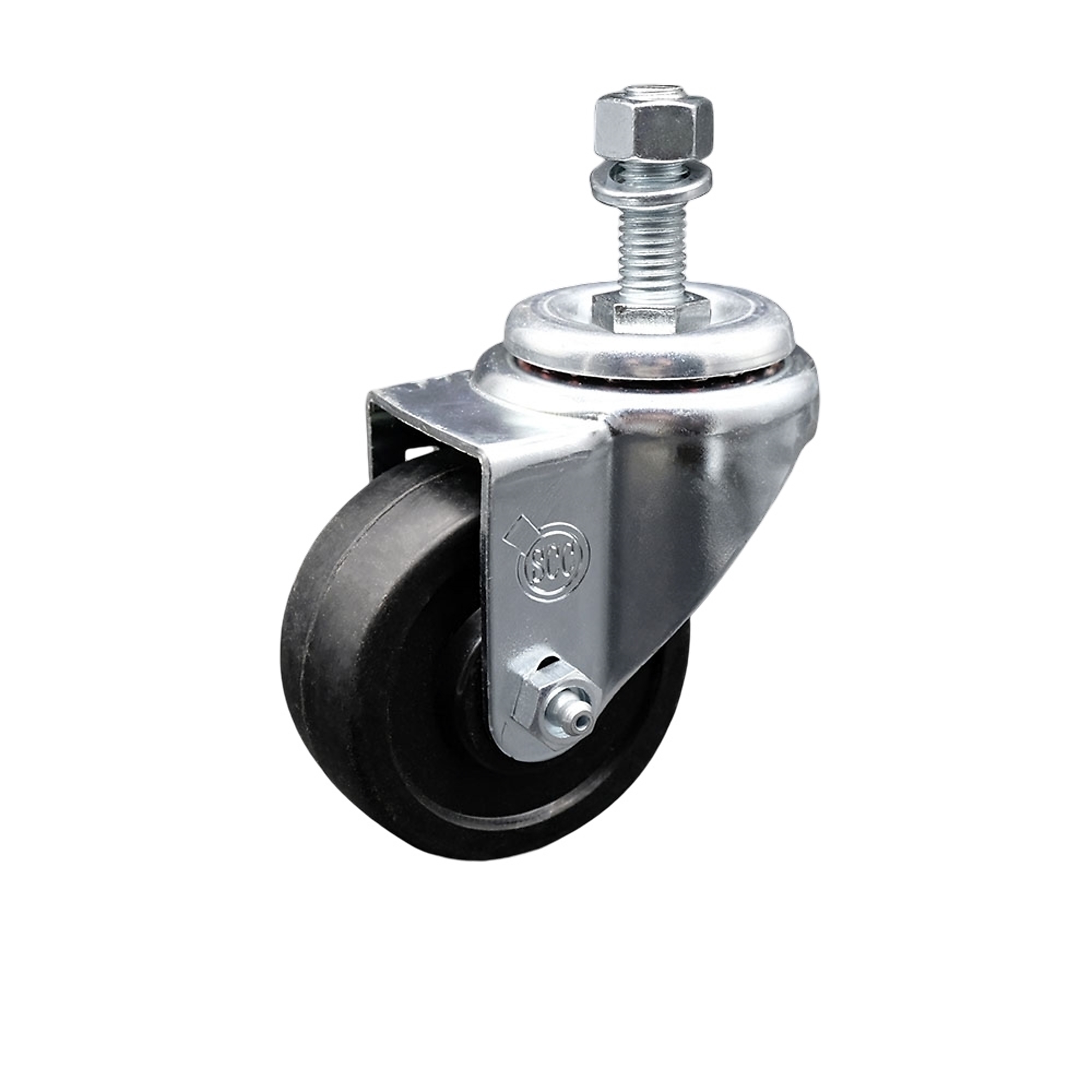 Service Caster, 3Inch x 1 1/4Inch Stem Caster, Wheel Diameter 3 in, Caster Type Swivel, Package (qty.) 1, Model SCC-SSTS20S314-SRS-M1215