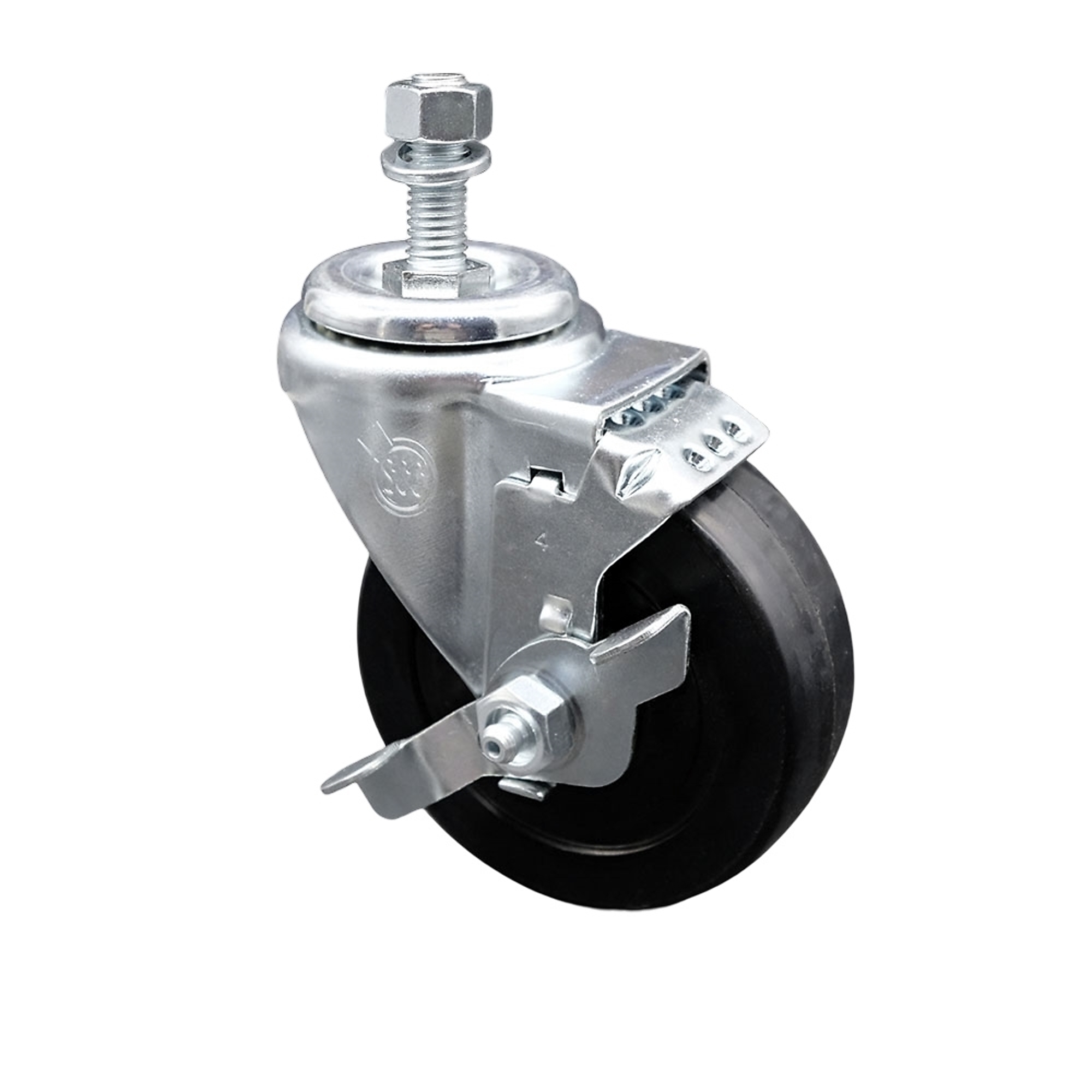 Service Caster, 4Inch x 1 1/4Inch Stem Caster, Wheel Diameter 4 in, Caster Type Swivel, Package (qty.) 1, Model SCC-TS20S414-SRS-TLB-121315