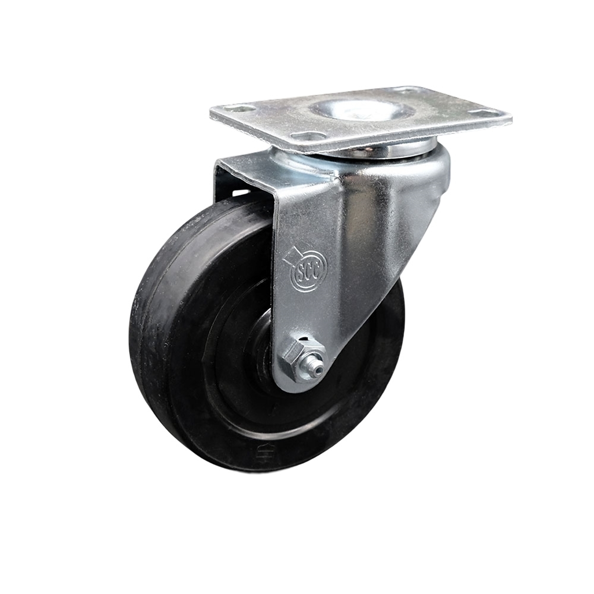 Service Caster, 4Inch x 1 1/4Inch Plate Caster, Wheel Diameter 4 in, Caster Type Swivel, Package (qty.) 1, Model SCC-20S414-SRS