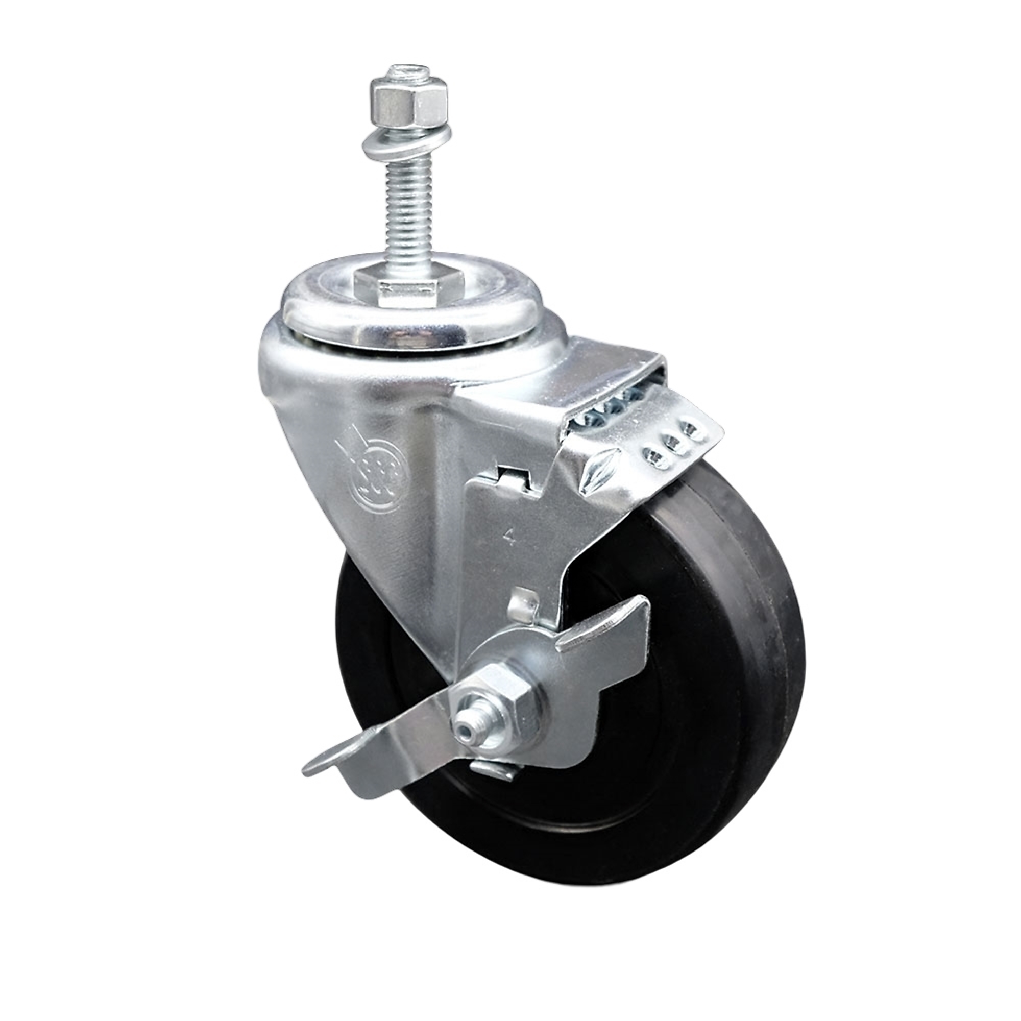 Service Caster, 4Inch x 1 1/4Inch Stem Caster, Wheel Diameter 4 in, Caster Type Swivel, Package (qty.) 1, Model SCC-TS20S414-SRS-TLB-381615