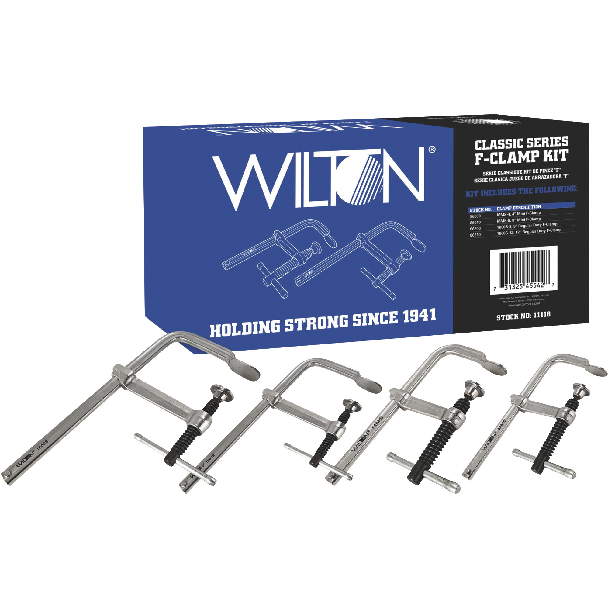 Wilton Classic Series F-Clamp Kit, 4 Pcs., Model 11116