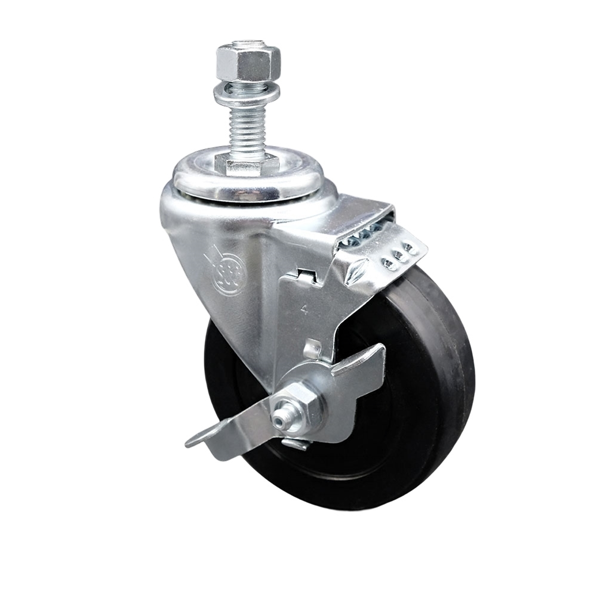 Service Caster, 4Inch x 1 1/4Inch Stem Caster, Wheel Diameter 4 in, Caster Type Swivel, Package (qty.) 1, Model SCC-TS20S414-SRS-TLB-M1215