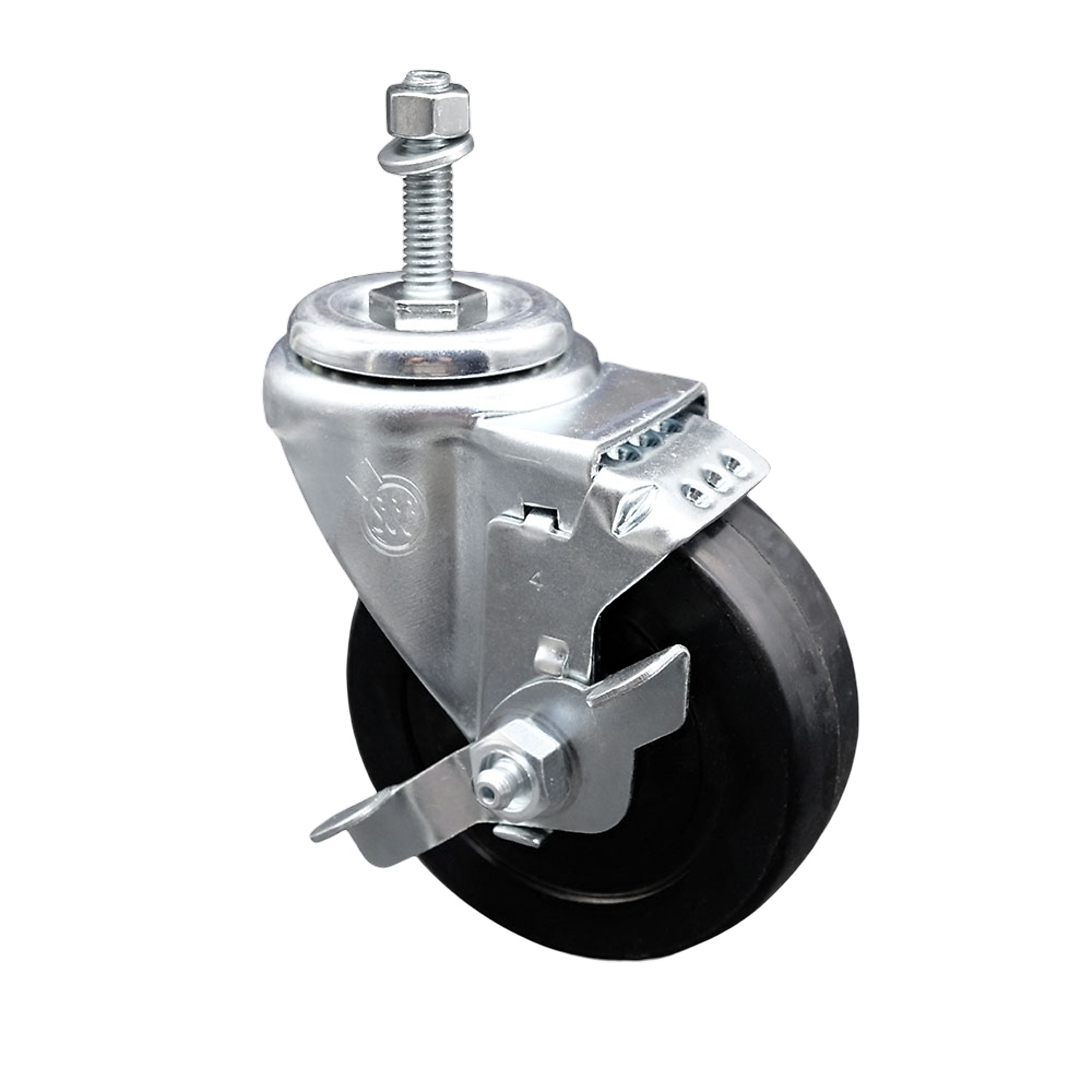 Service Caster, 4Inch x 1 1/4Inch Stem Caster, Wheel Diameter 4 in, Caster Type Swivel, Package (qty.) 1, Model SCC-TS20S414-SRS-TLB-M1015