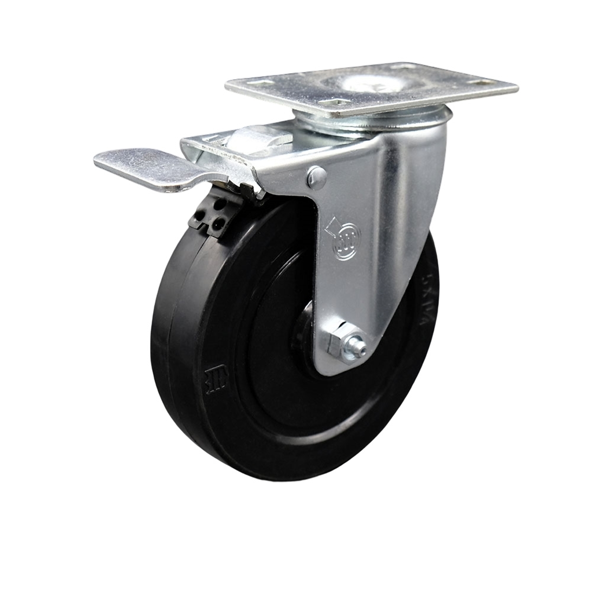 Service Caster, 5Inch x 1 1/4Inch Plate Caster, Wheel Diameter 5 in, Caster Type Swivel, Package (qty.) 1, Model SCC-SSTTL20S514-SRS