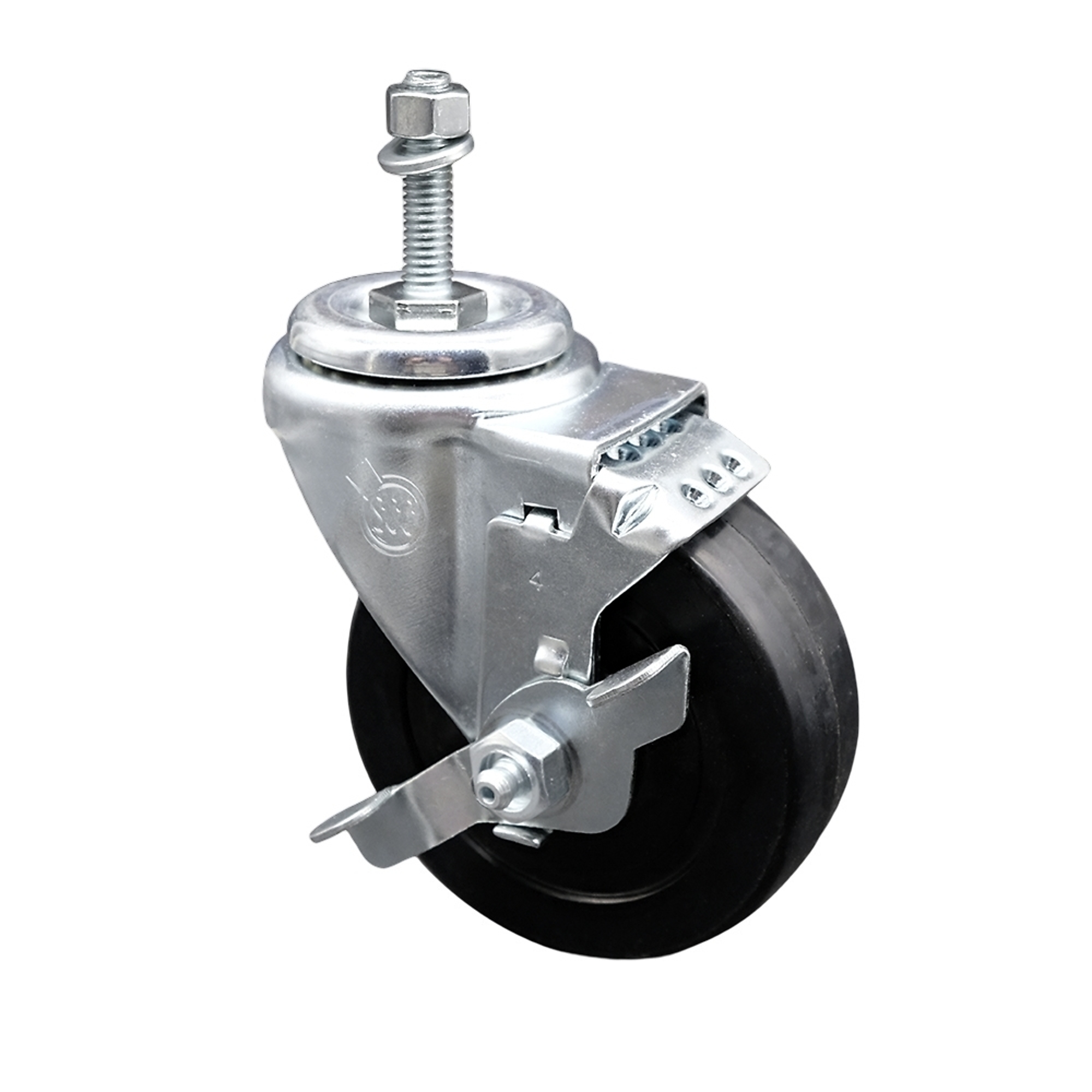 Service Caster, 4Inch x 1 1/4Inch Stem Caster, Wheel Diameter 4 in, Caster Type Swivel, Package (qty.) 1, Model SCC-SSTS20S414-SRS-TLB-M1015