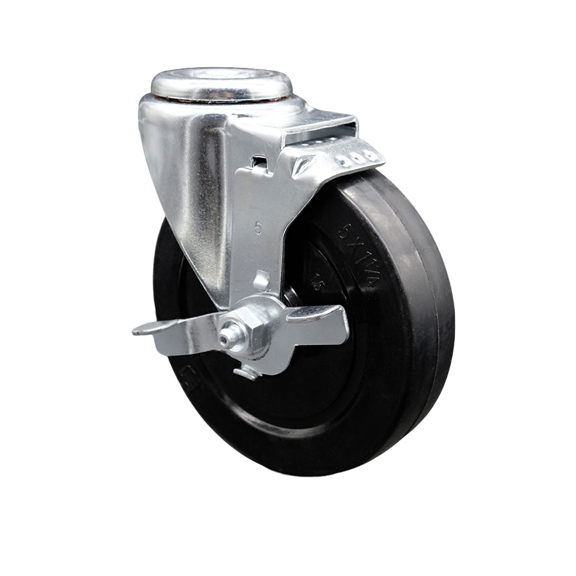 Service Caster, 5Inch x 1 1/4Inch Stem Caster, Wheel Diameter 5 in, Caster Type Swivel, Package (qty.) 1, Model SCC-BH20S514-SRS-TLB