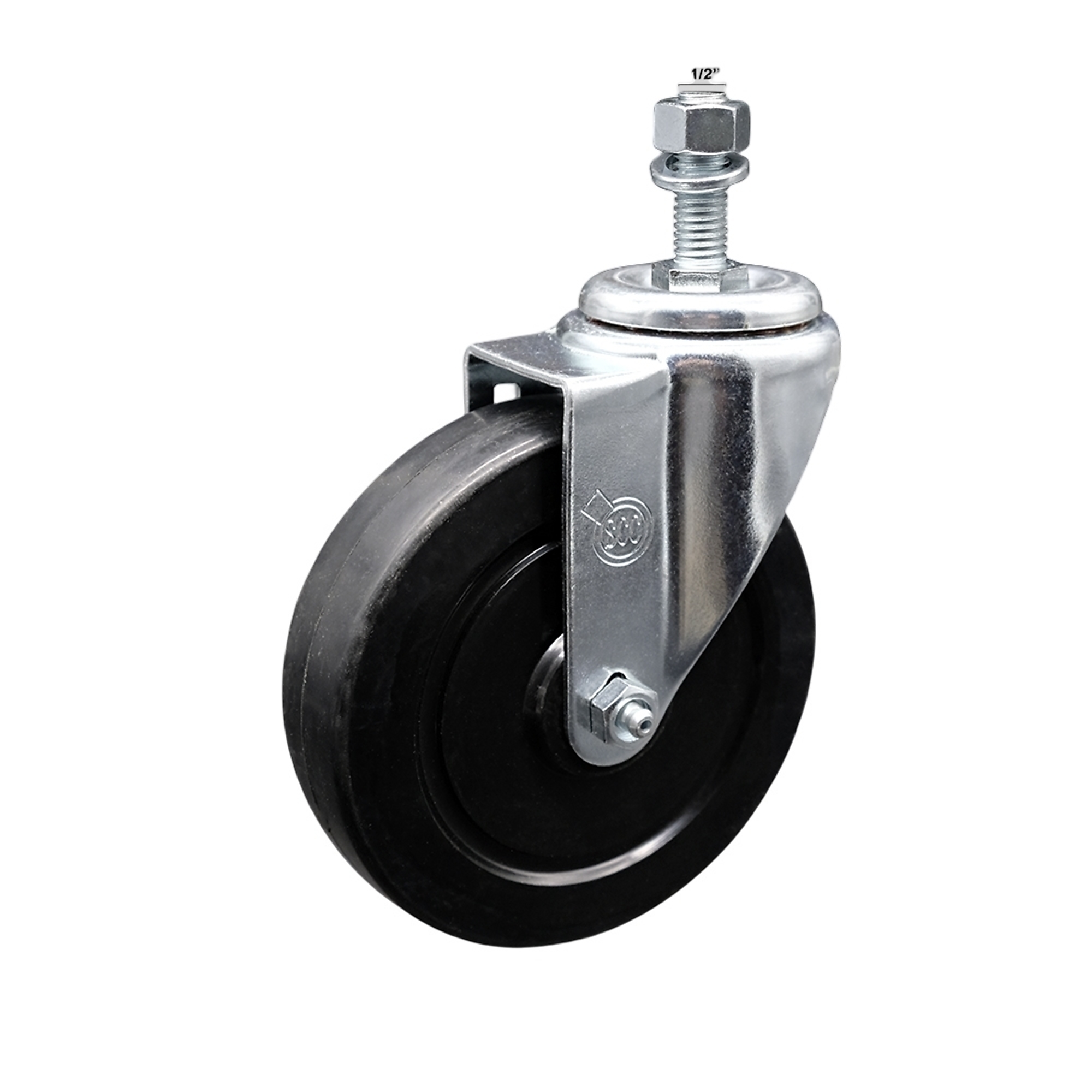 Service Caster, 5Inch x 1 1/4Inch Stem Caster, Wheel Diameter 5 in, Caster Type Swivel, Package (qty.) 1, Model SCC-SSTS20S514-SRS-121315