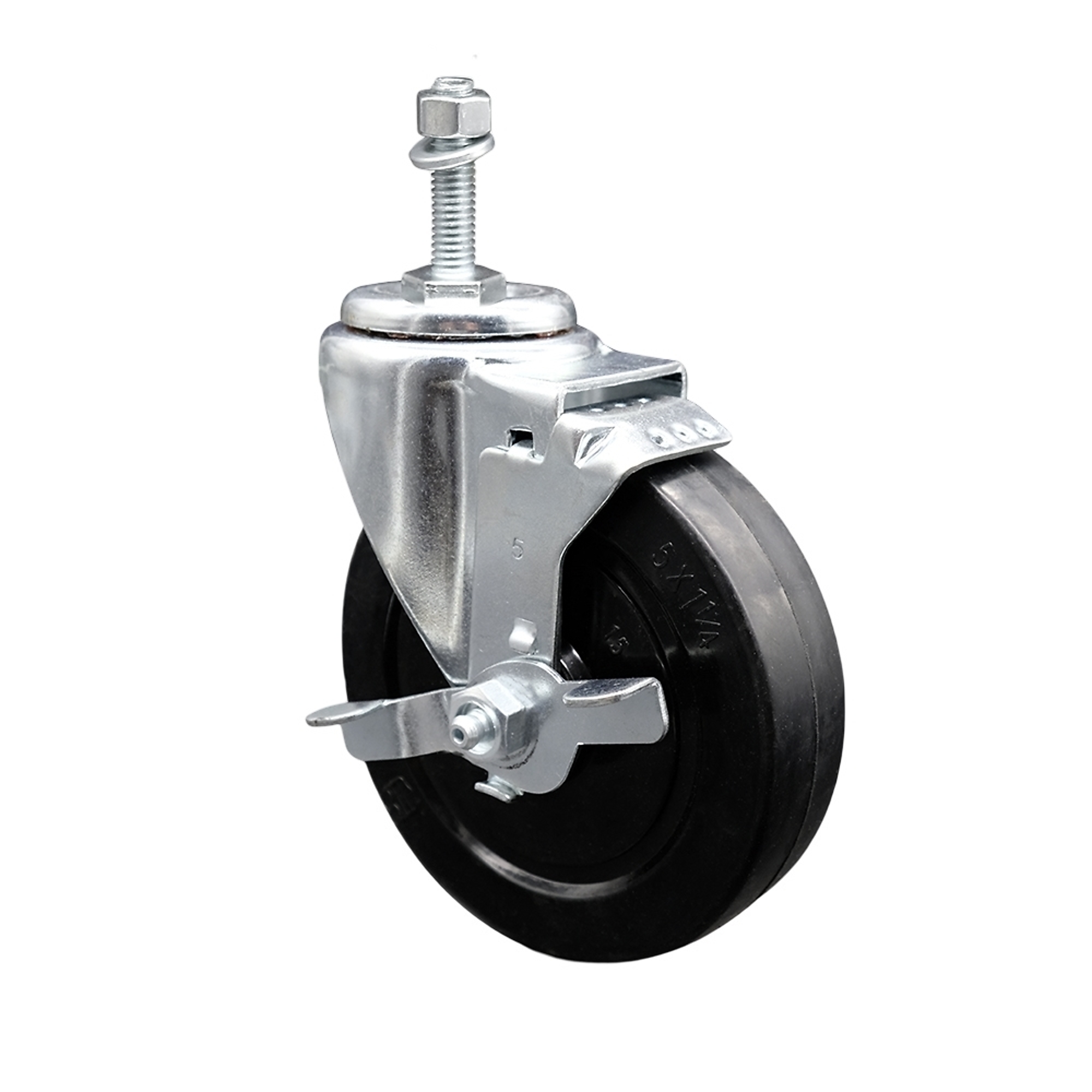 Service Caster, 5Inch x 1 1/4Inch Stem Caster, Wheel Diameter 5 in, Caster Type Swivel, Package (qty.) 1, Model SCC-TS20S514-SRS-TLB-M1015