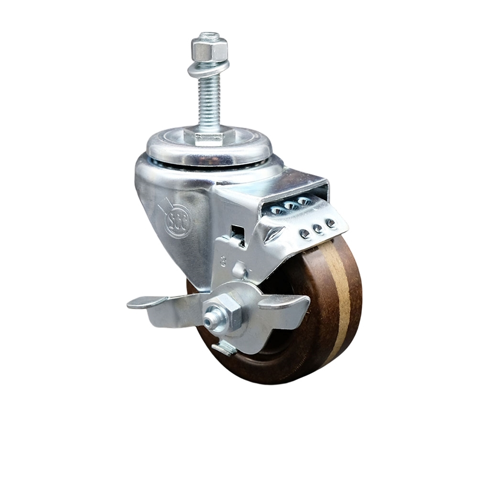 Service Caster, 3Inch x 1 1/4Inch Stem Caster, Wheel Diameter 3 in, Caster Type Swivel, Package (qty.) 1, Model SCC-SSTS20S314-PHSHT-TLB-M1015