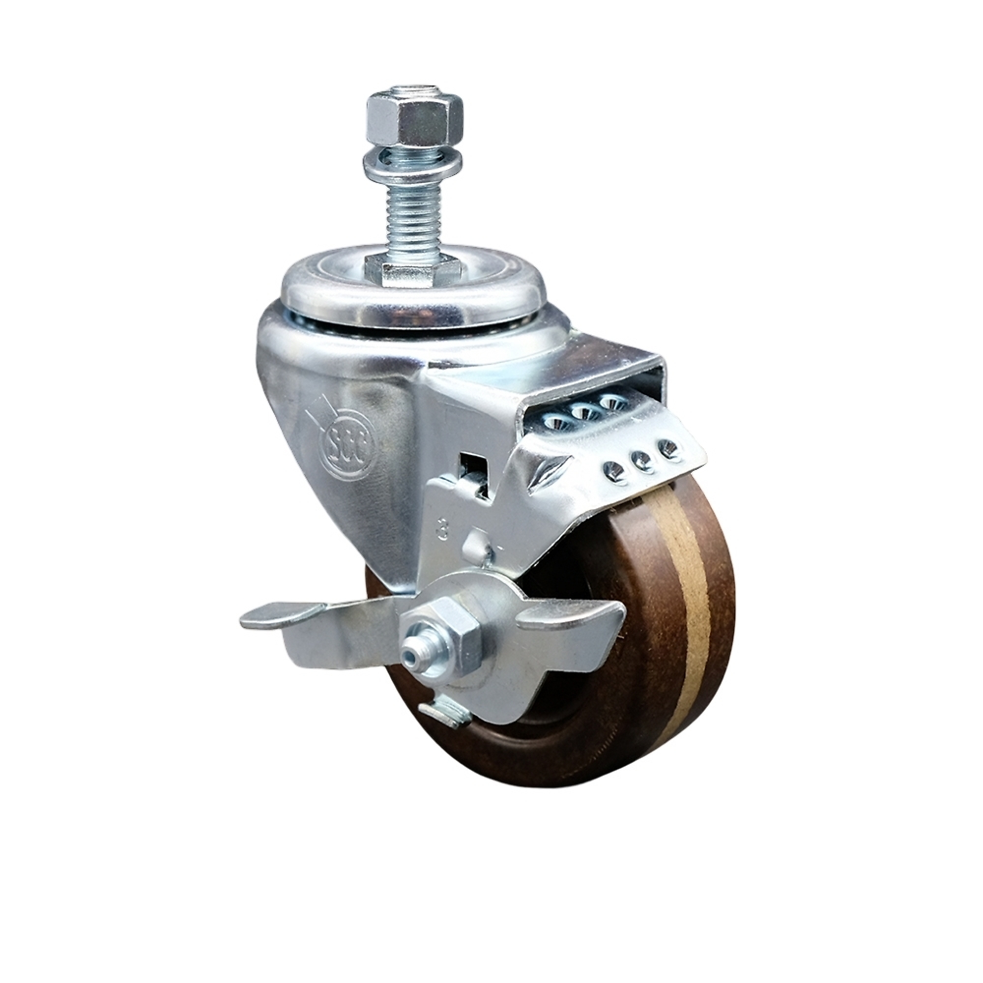 Service Caster, 3Inch x 1 1/4Inch Stem Caster, Wheel Diameter 3 in, Caster Type Swivel, Package (qty.) 1, Model SCC-SSTS20S314-PHSHT-TLB-121315