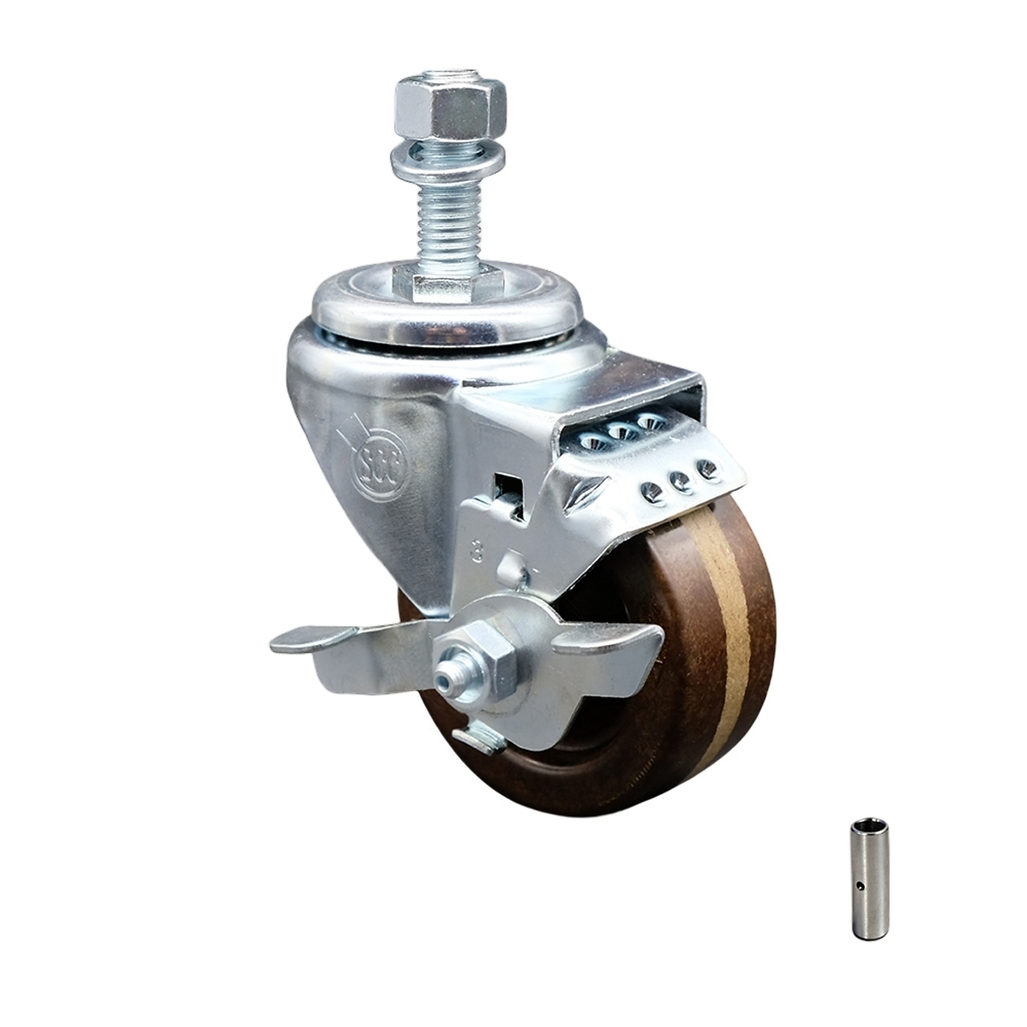 Service Caster, 3Inch x 1 1/4Inch Stem Caster, Wheel Diameter 3 in, Caster Type Swivel, Package (qty.) 1, Model SCC-SSTS20S314-PHSHT-TLB-M1215