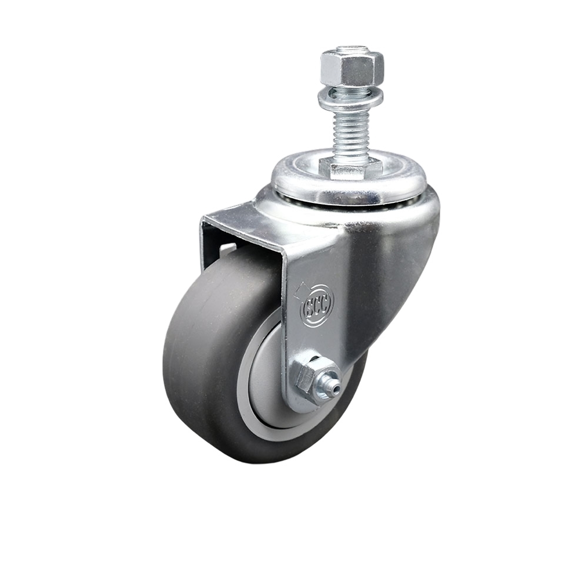 Service Caster, 3Inch x 1 1/4Inch Stem Caster, Wheel Diameter 3 in, Caster Type Swivel, Package (qty.) 1, Model SCC-TS20S314-TPRB-M1215