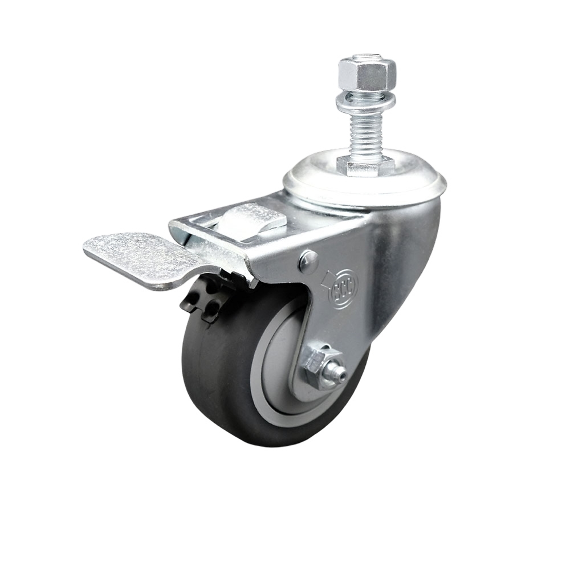 Service Caster, 3Inch x 1 1/4Inch Stem Caster, Wheel Diameter 3 in, Caster Type Swivel, Package (qty.) 1, Model SCC-TSTTL20S314-TPRB-121315