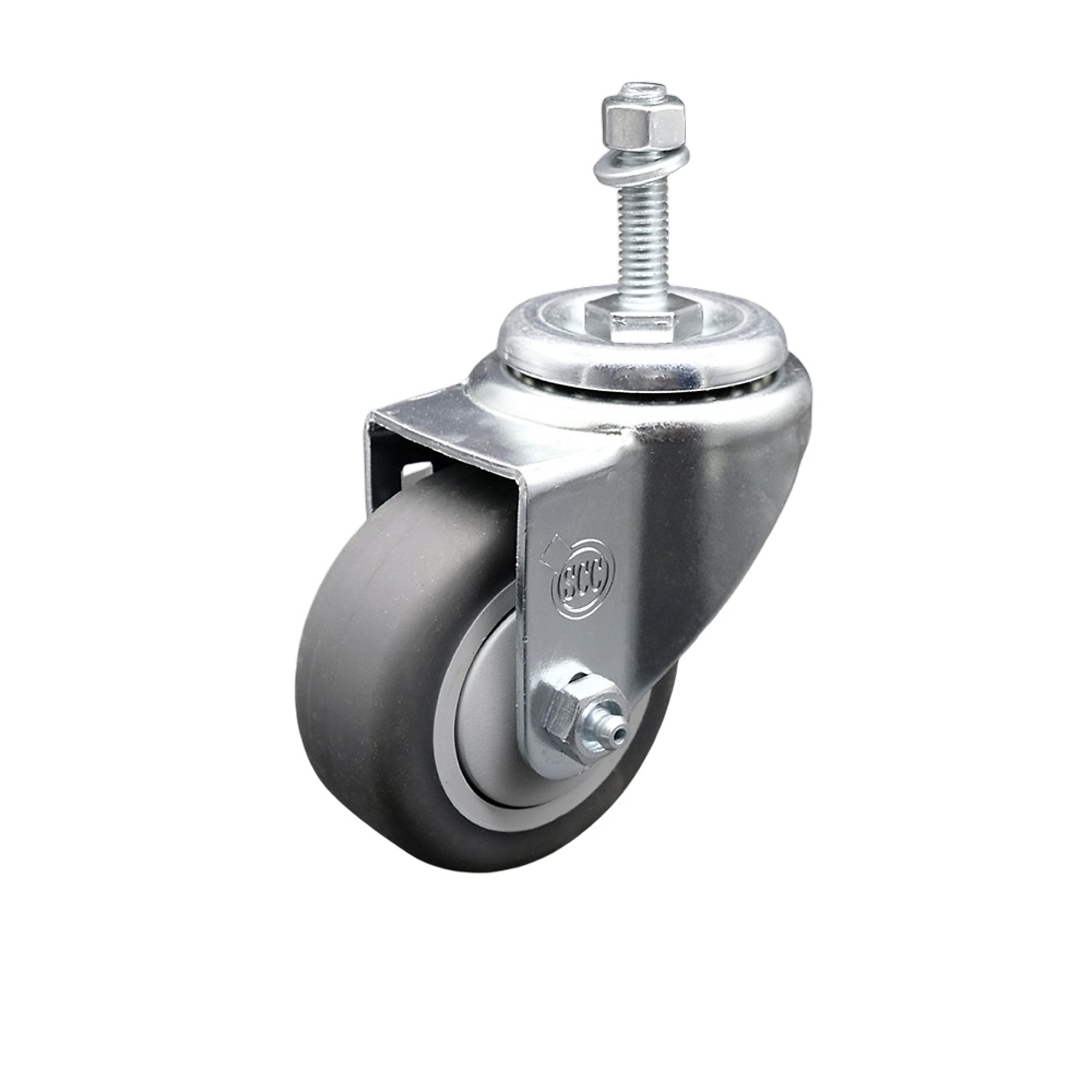 Service Caster, 3Inch x 1 1/4Inch Stem Caster, Wheel Diameter 3 in, Caster Type Swivel, Package (qty.) 1, Model SCC-SSTS20S314-TPRB-381615