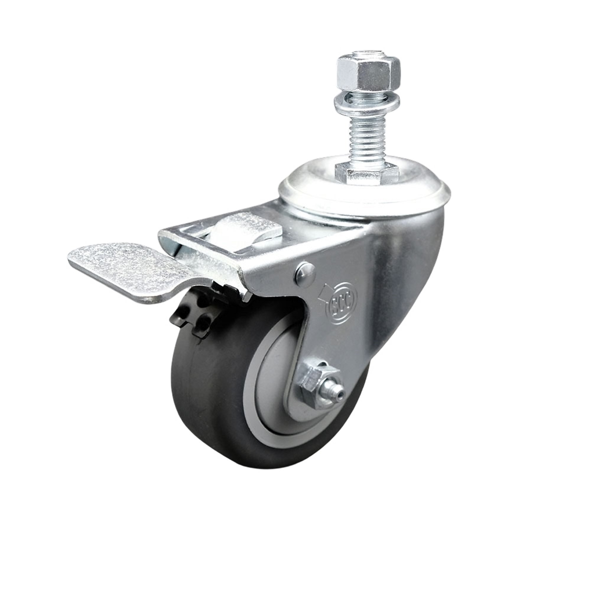 Service Caster, 3Inch x 1 1/4Inch Stem Caster, Wheel Diameter 3 in, Caster Type Swivel, Package (qty.) 1, Model SCC-TSTTL20S314-TPRB-M1215