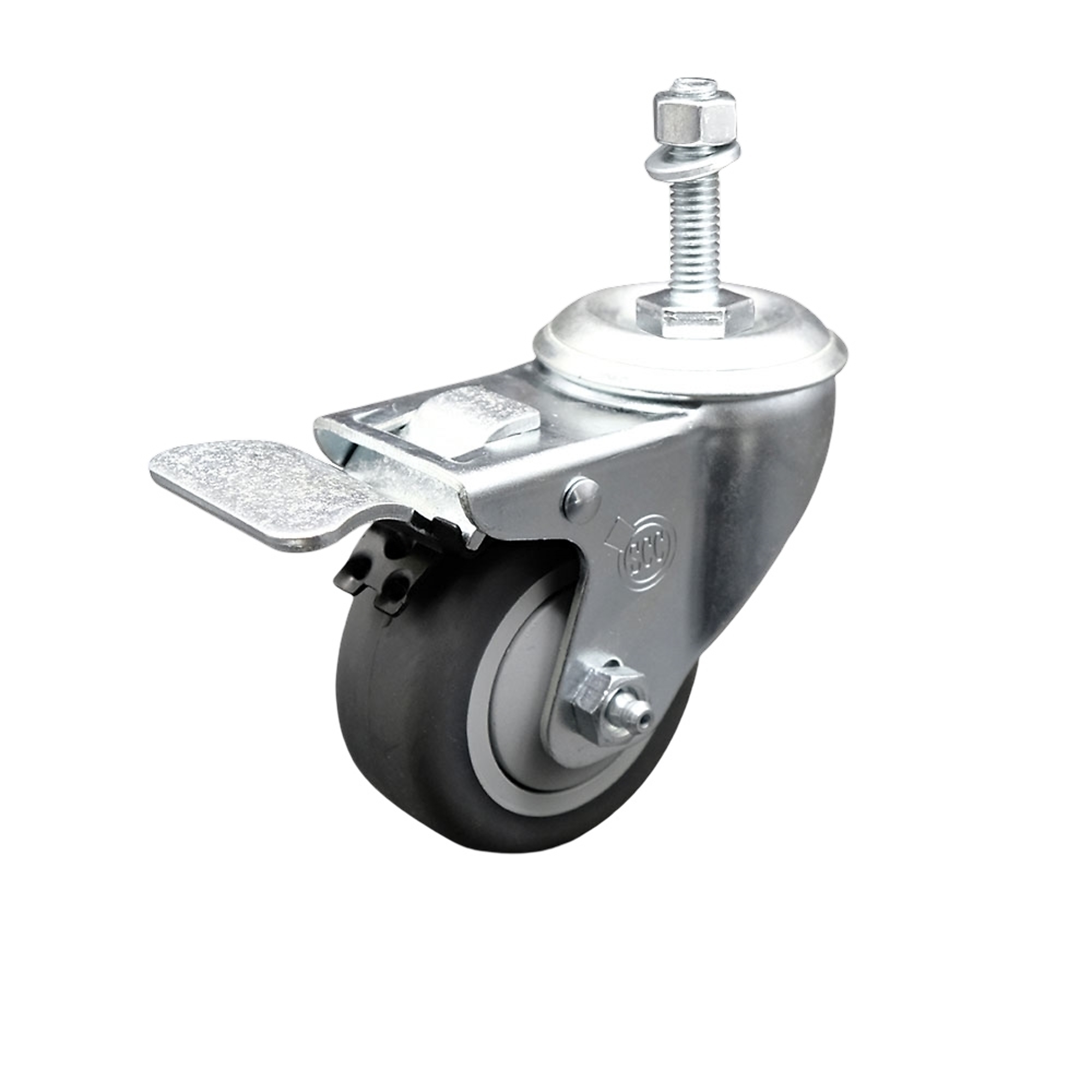 Service Caster, 3Inch x 1 1/4Inch Stem Caster, Wheel Diameter 3 in, Caster Type Swivel, Package (qty.) 1, Model SCC-TSTTL20S314-TPRB-381615