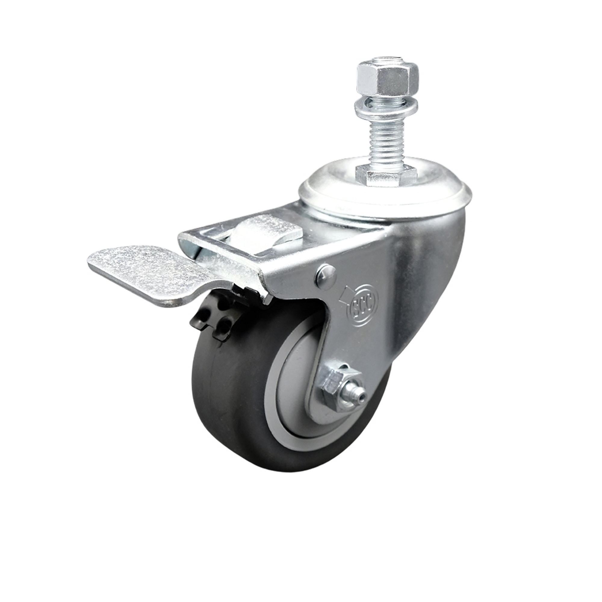 Service Caster, 3Inch x 1 1/4Inch Stem Caster, Wheel Diameter 3 in, Caster Type Swivel, Package (qty.) 1, Model SCC-SSTSTTL20S314-TPRB-121315