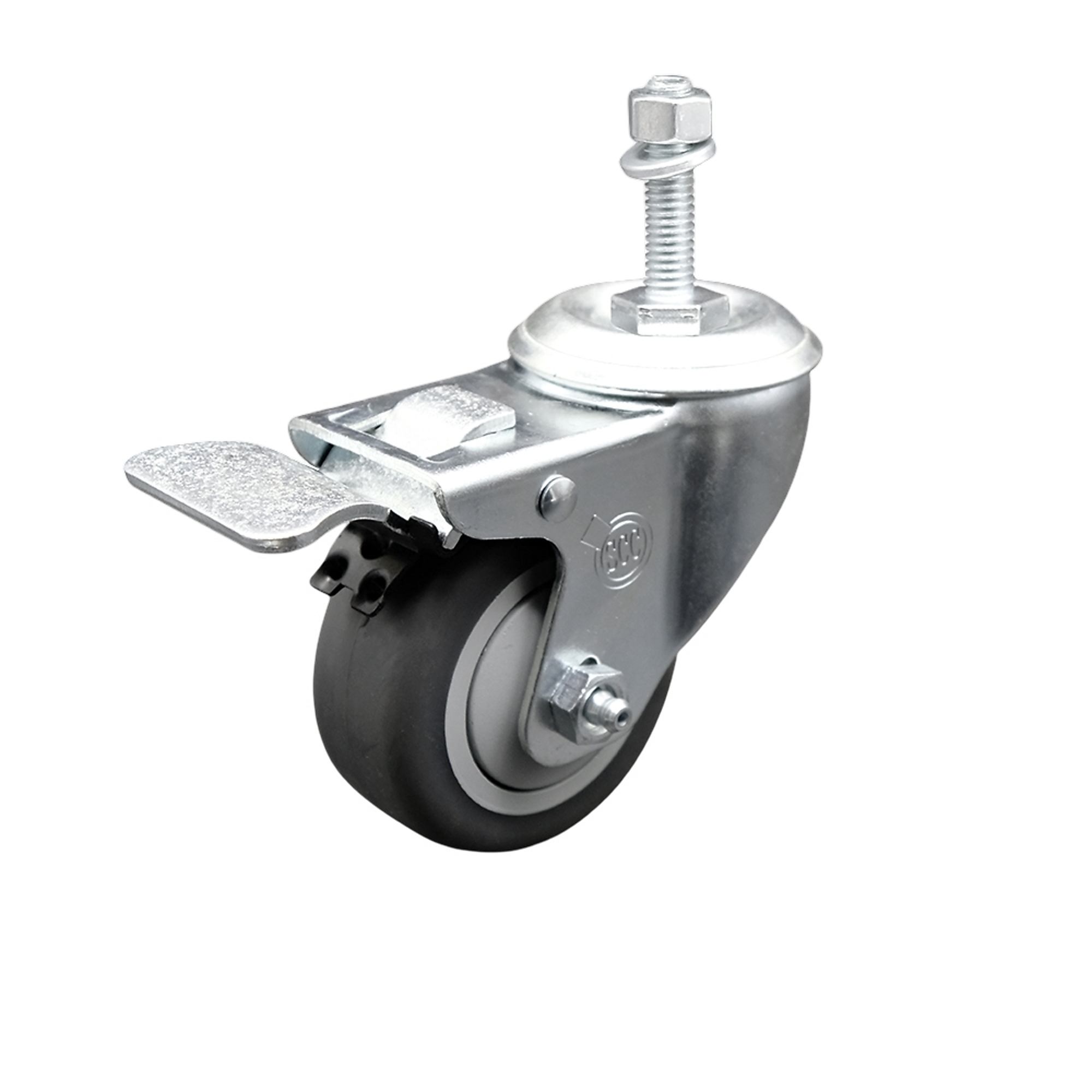 Service Caster, 3Inch x 1 1/4Inch Stem Caster, Wheel Diameter 3 in, Caster Type Swivel, Package (qty.) 1, Model SCC-SSTSTTL20S314-TPRB-M1015