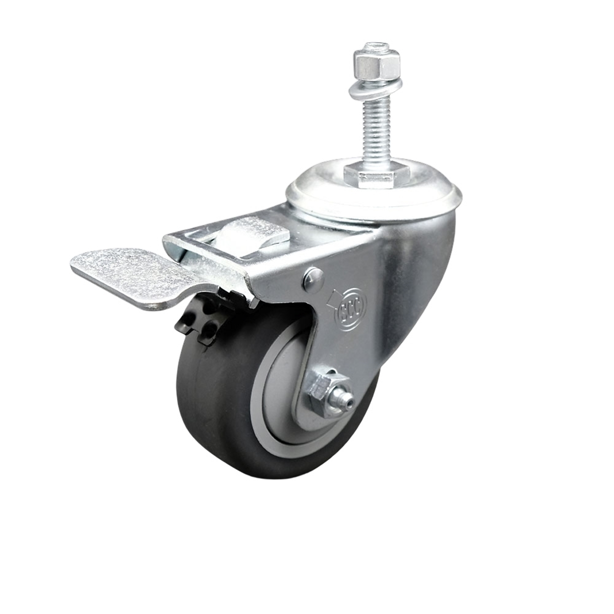 Service Caster, 3Inch x 1 1/4Inch Stem Caster, Wheel Diameter 3 in, Caster Type Swivel, Package (qty.) 1, Model SCC-TSTTL20S314-TPRB-M1015