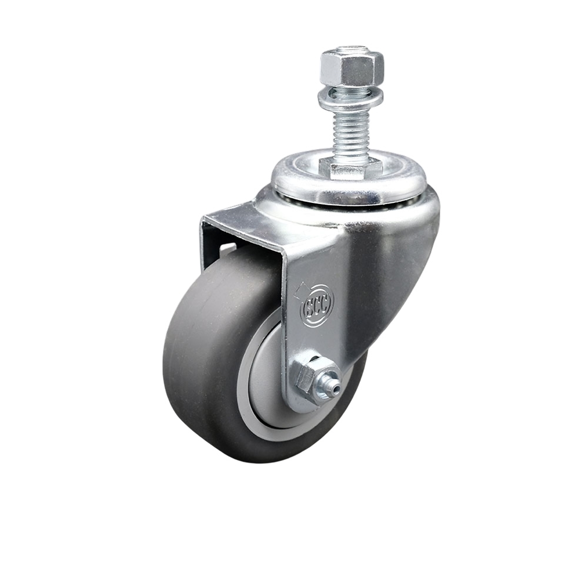 Service Caster, 3Inch x 1 1/4Inch Stem Caster, Wheel Diameter 3 in, Caster Type Swivel, Package (qty.) 1, Model SCC-SSTS20S314-TPRB-M1215