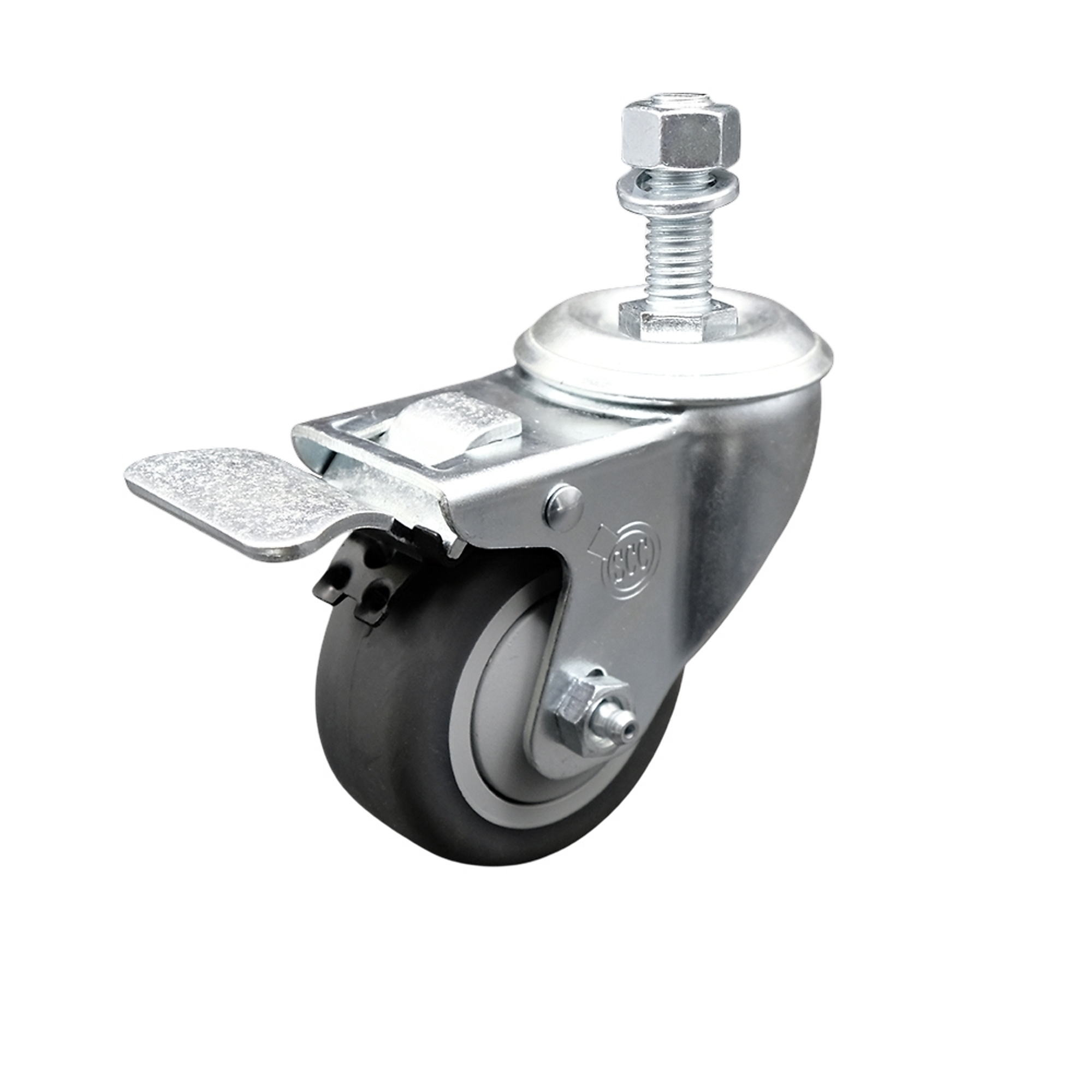 Service Caster, 3 1/2Inch x 1 1/4Inch Stem Caster, Wheel Diameter 3.5 in, Caster Type Swivel, Package (qty.) 1, Model SCC-SSTSTTL20S3514-TPRB-M1215