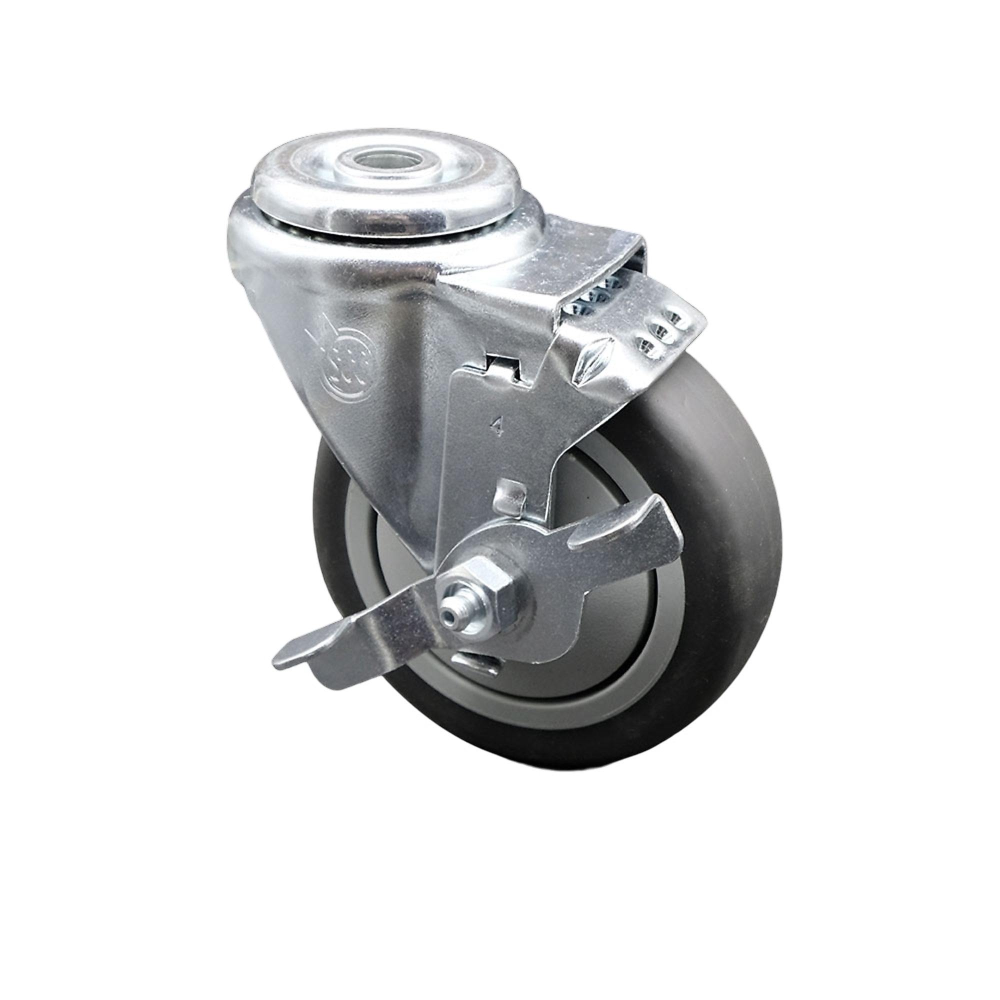 Service Caster, 4Inch x 1 1/4Inch Stem Caster, Wheel Diameter 4 in, Caster Type Swivel, Package (qty.) 1, Model SCC-BH20S414-TPRB-TLB