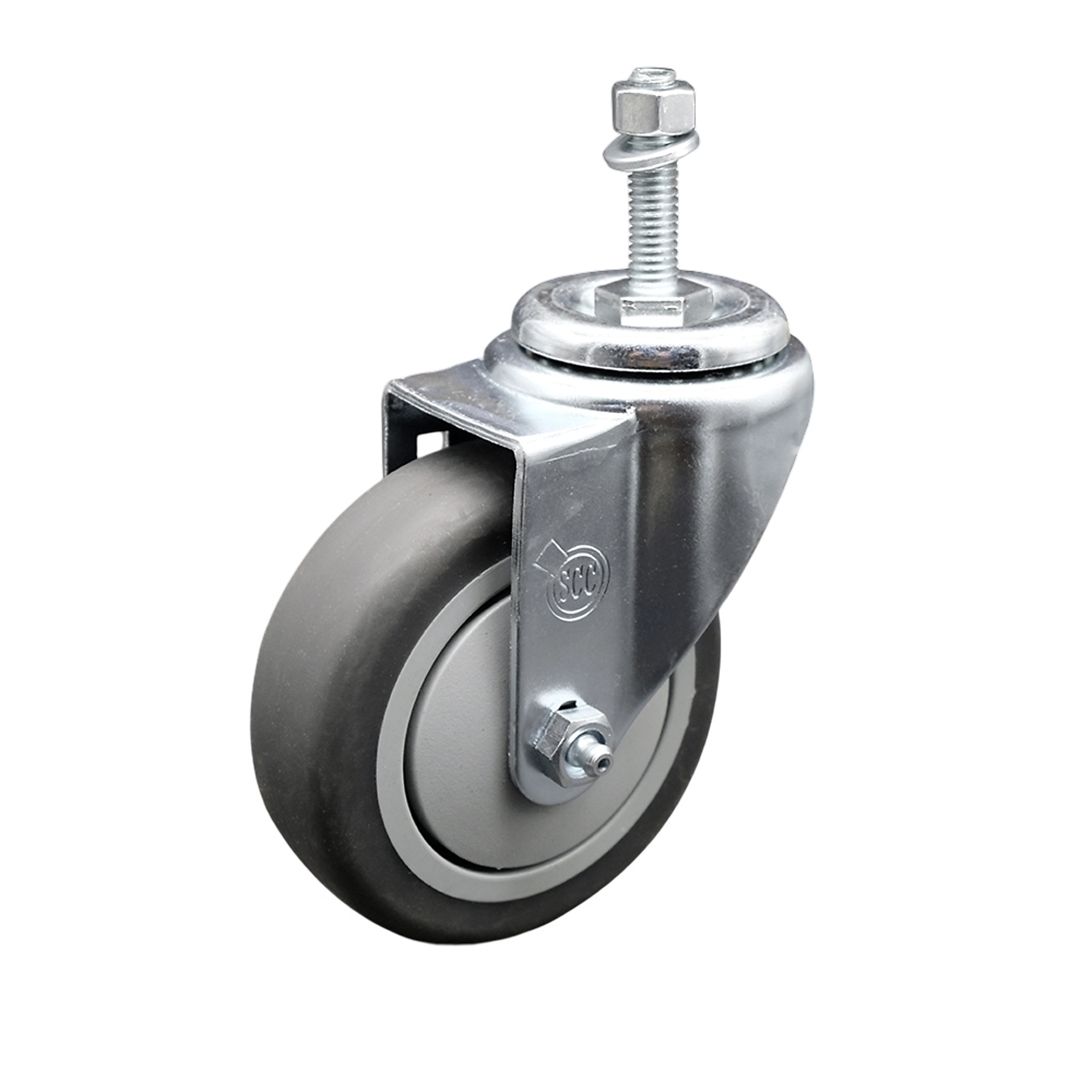 Service Caster, 4Inch x 1 1/4Inch Stem Caster, Wheel Diameter 4 in, Caster Type Swivel, Package (qty.) 1, Model SCC-TS20S414-TPRB-381615