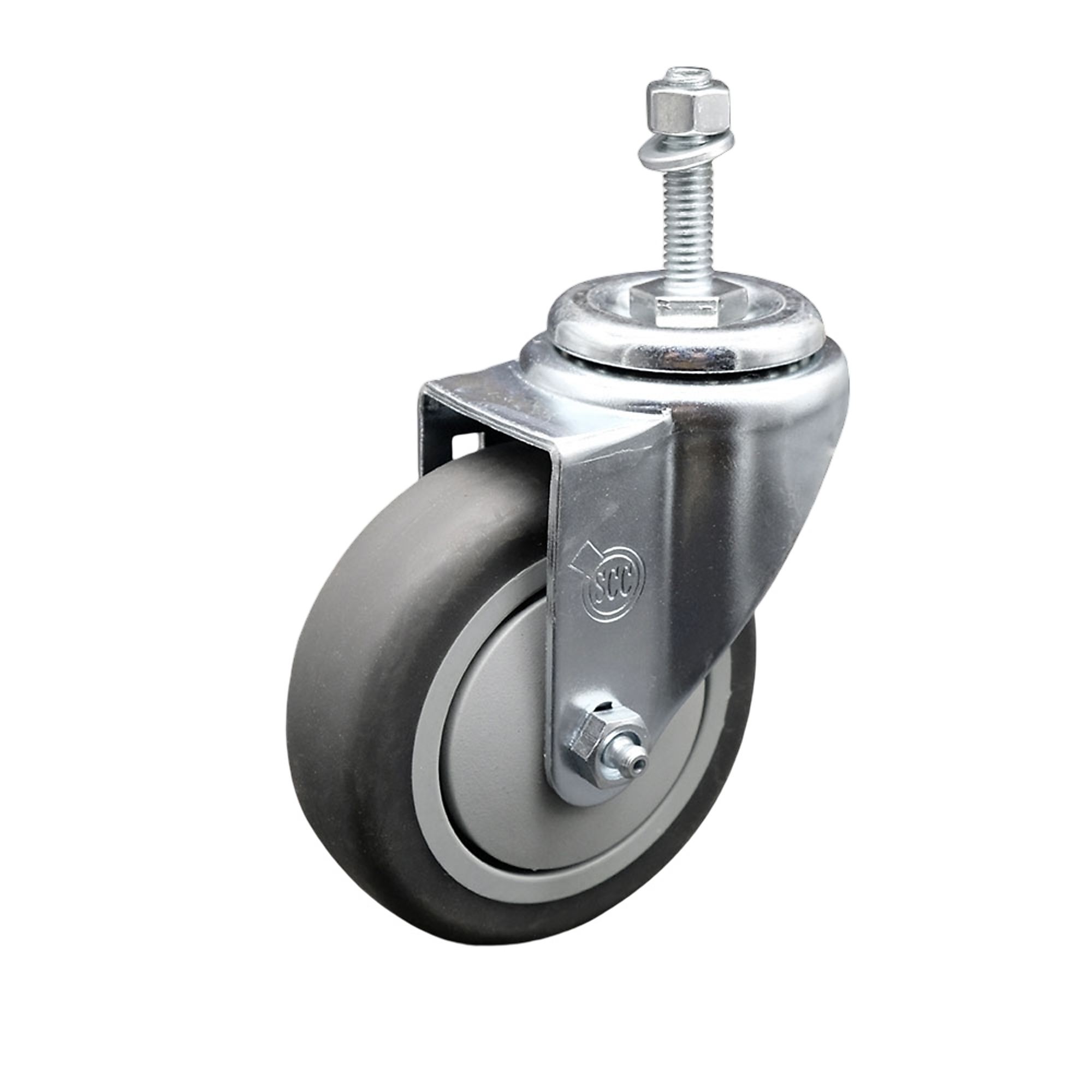 Service Caster, 4Inch x 1 1/4Inch Stem Caster, Wheel Diameter 4 in, Caster Type Swivel, Package (qty.) 1, Model SCC-SSTS20S414-TPRB-M1015