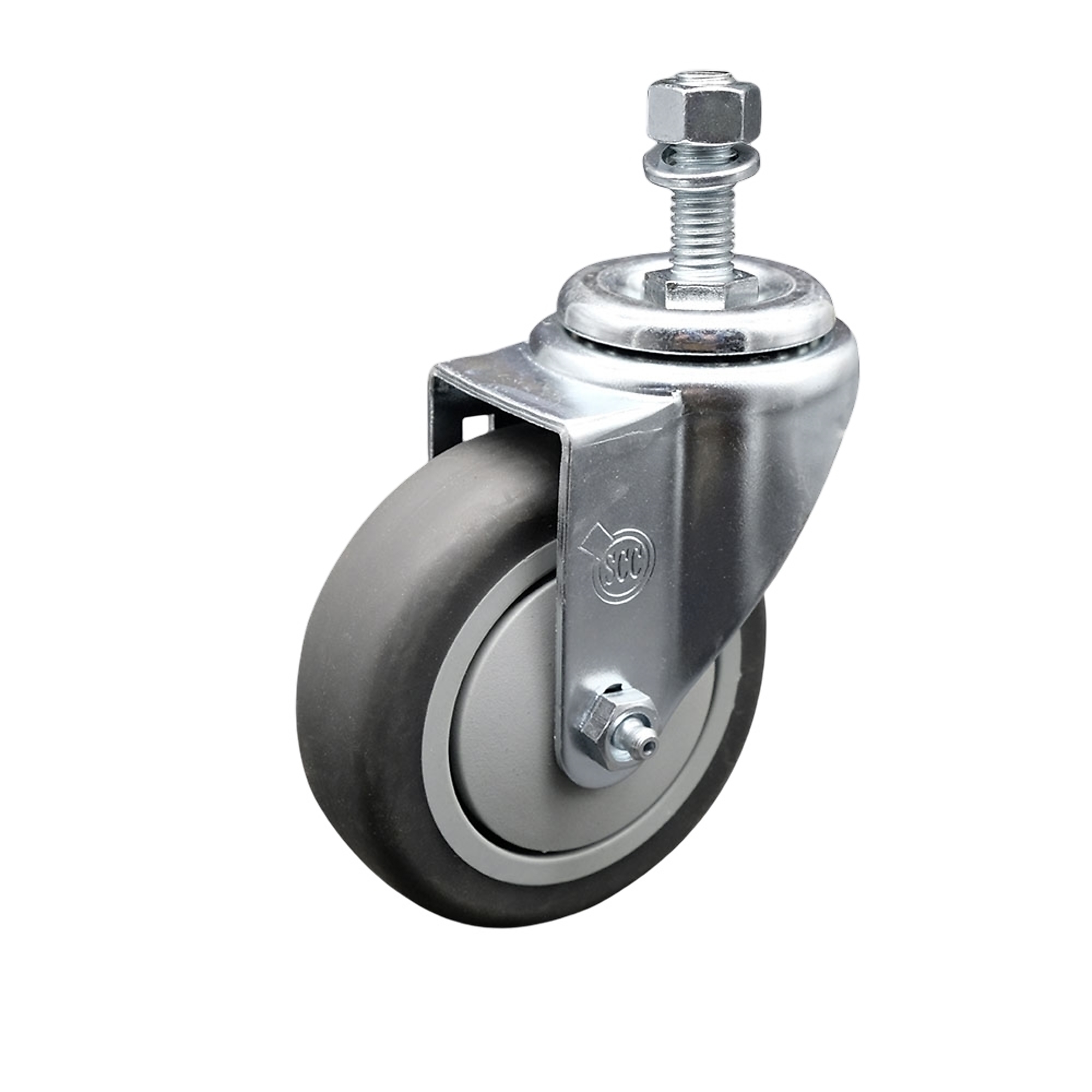 Service Caster, 4Inch x 1 1/4Inch Stem Caster, Wheel Diameter 4 in, Caster Type Swivel, Package (qty.) 1, Model SCC-SSTS20S414-TPRB-121315