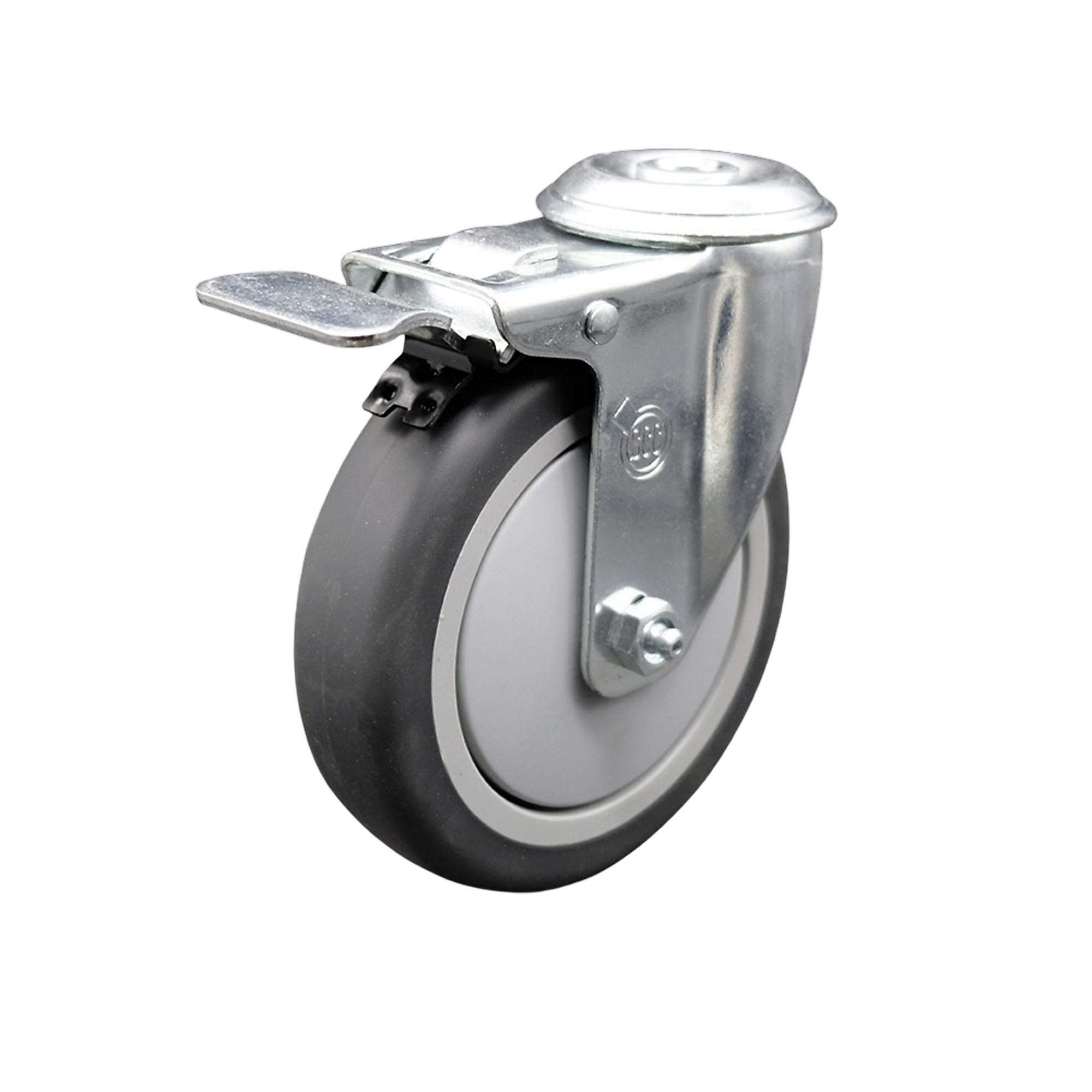 Service Caster, 5Inch x 1 1/4Inch Plate Caster, Wheel Diameter 5 in, Caster Type Swivel, Package (qty.) 1, Model SCC-SSTTL20S514-TPRB