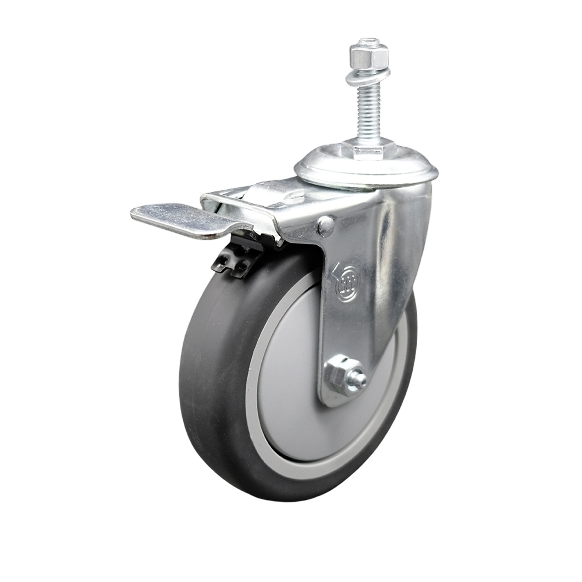 Service Caster, 5Inch x 1 1/4Inch Stem Caster, Wheel Diameter 5 in, Caster Type Swivel, Package (qty.) 1, Model SCC-TSTTL20S514-TPRB-381615