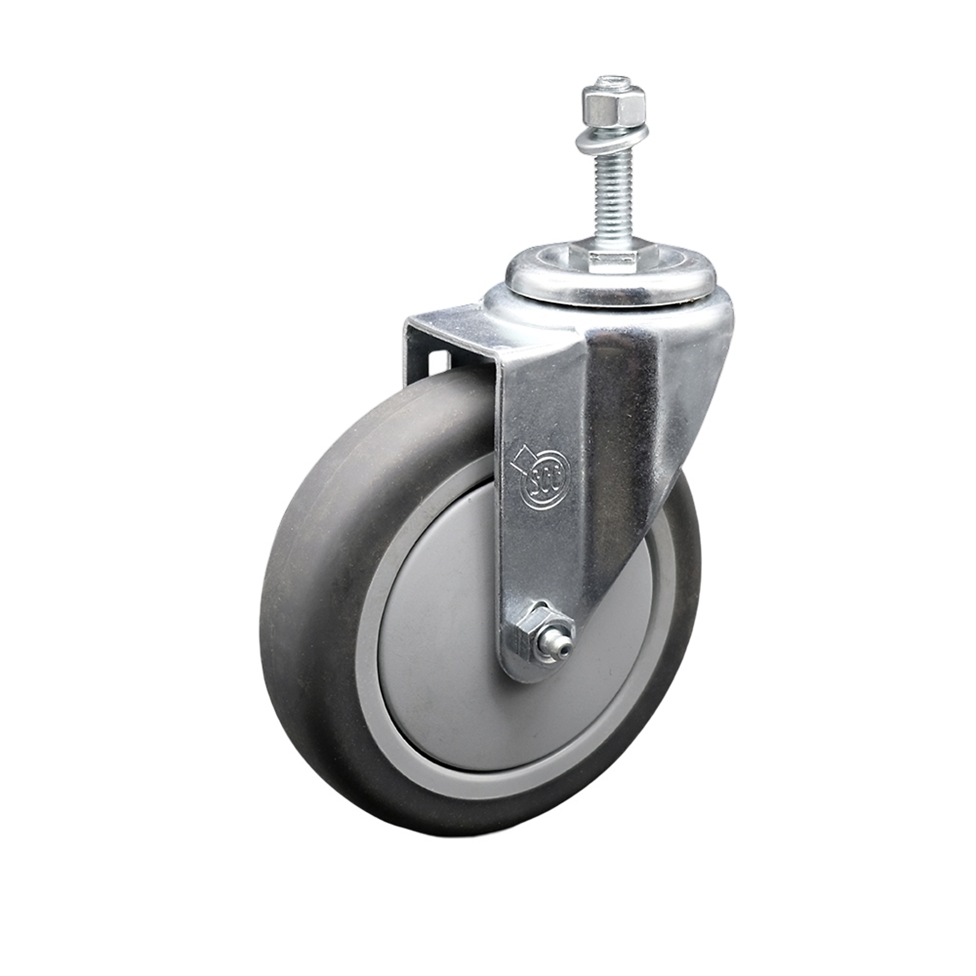 Service Caster, 5Inch x 1 1/4Inch Stem Caster, Wheel Diameter 5 in, Caster Type Swivel, Package (qty.) 1, Model SCC-TS20S514-TPRB-381615