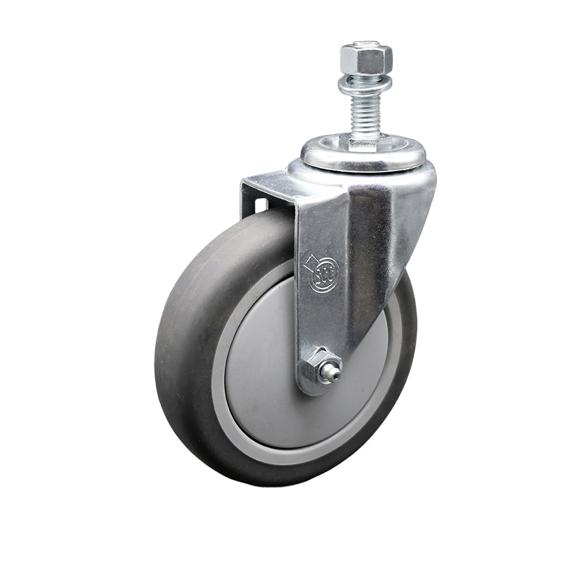 Service Caster, 5Inch x 1 1/4Inch Stem Caster, Wheel Diameter 5 in, Caster Type Swivel, Package (qty.) 1, Model SCC-TS20S514-TPRB-M1215