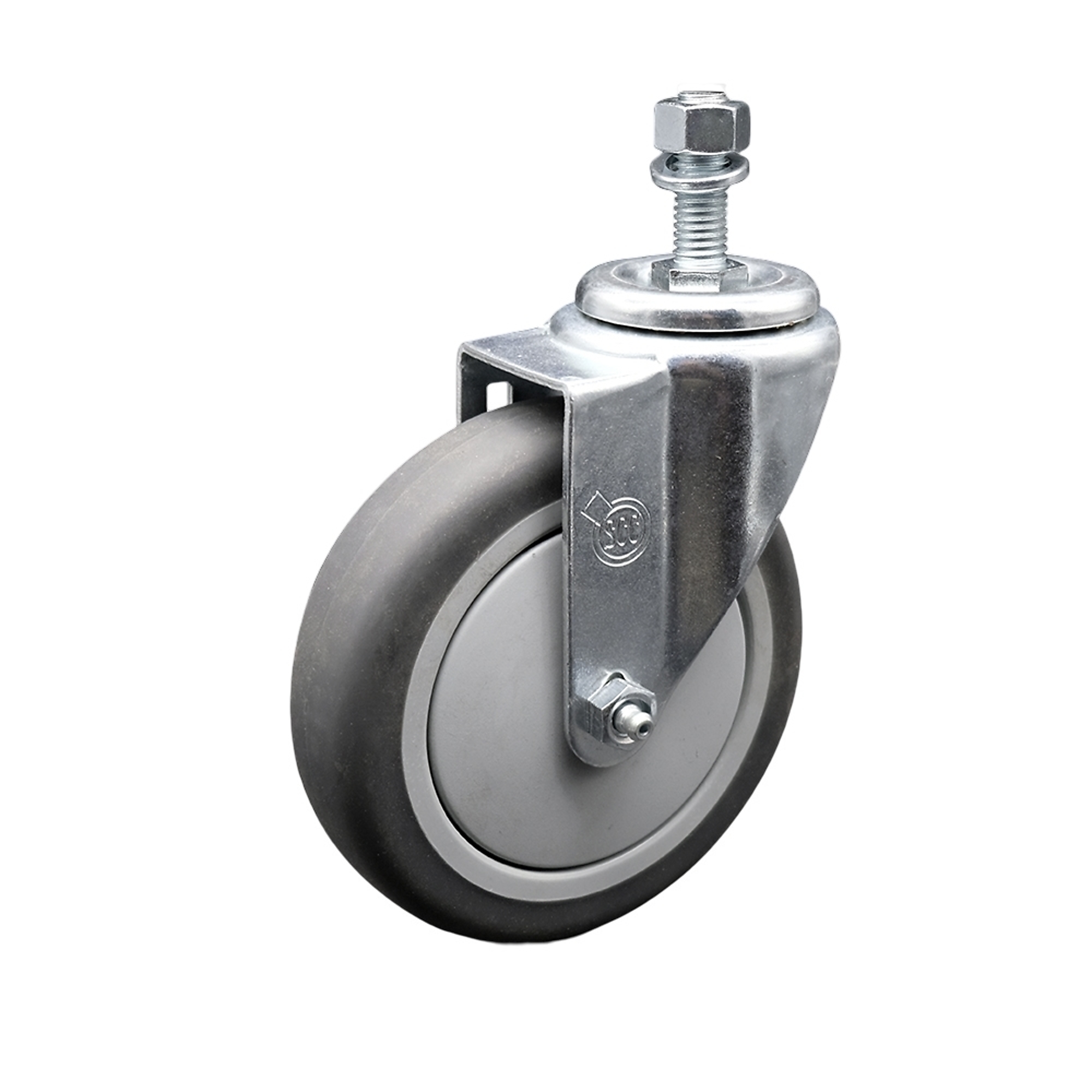 Service Caster, 5Inch x 1 1/4Inch Stem Caster, Wheel Diameter 5 in, Caster Type Swivel, Package (qty.) 1, Model SCC-TS20S514-TPRB-121315