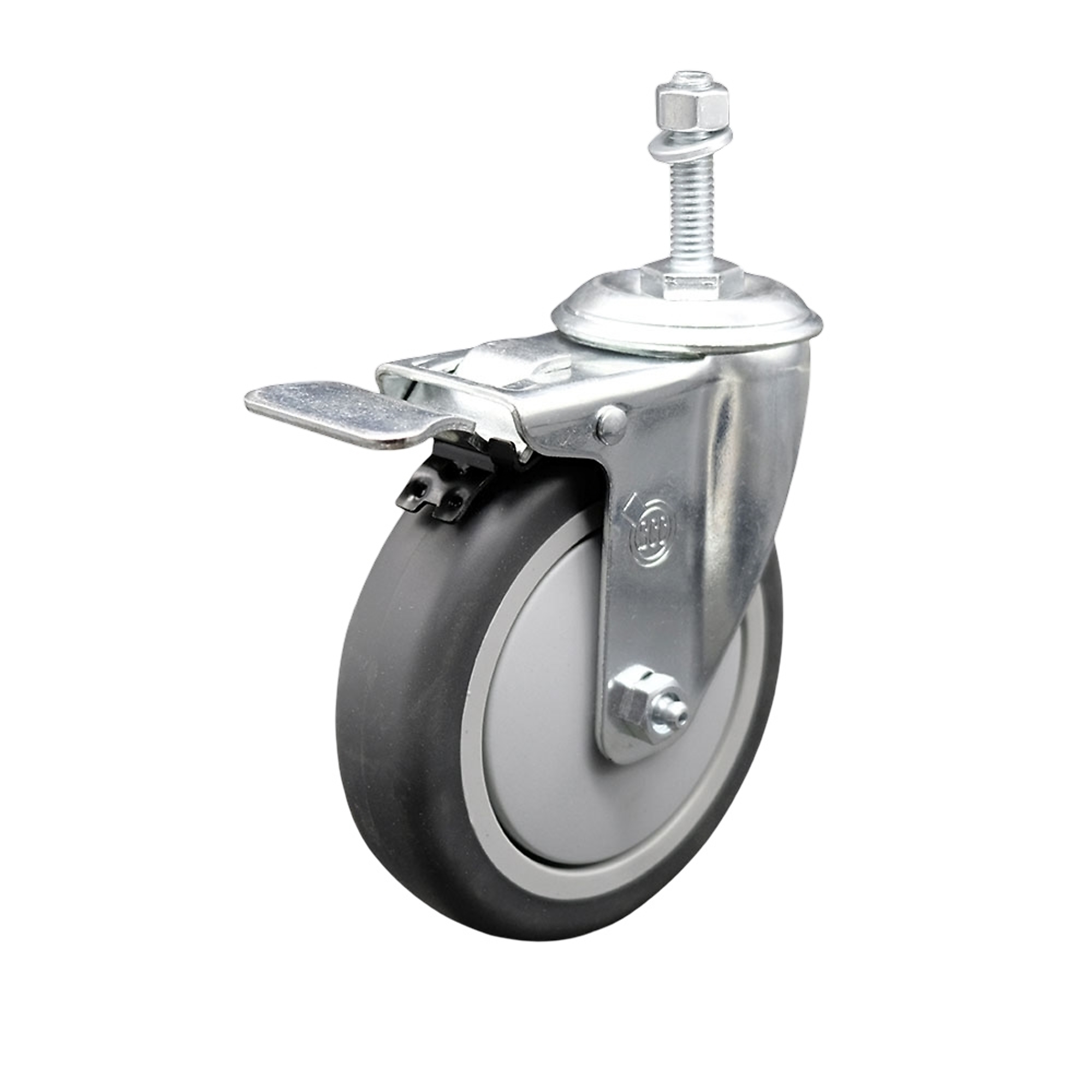 Service Caster, 5Inch x 1 1/4Inch Stem Caster, Wheel Diameter 5 in, Caster Type Swivel, Package (qty.) 1, Model SCC-SSTSTTL20S514-TPRB-381615