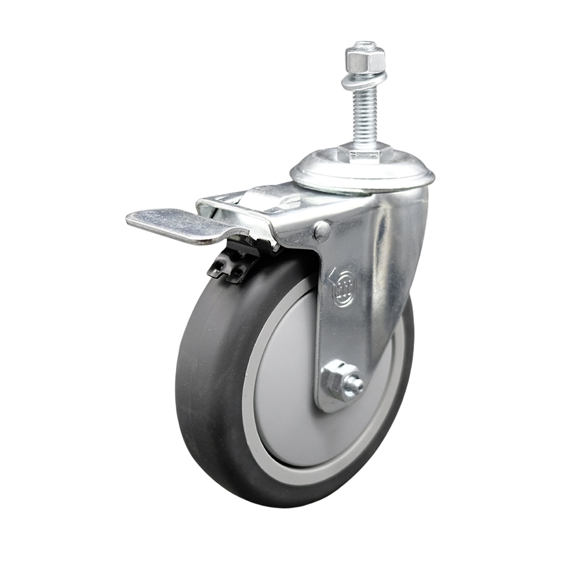 Service Caster, 5Inch x 1 1/4Inch Stem Caster, Wheel Diameter 5 in, Caster Type Swivel, Package (qty.) 1, Model SCC-SSTSTTL20S514-TPRB-M1015