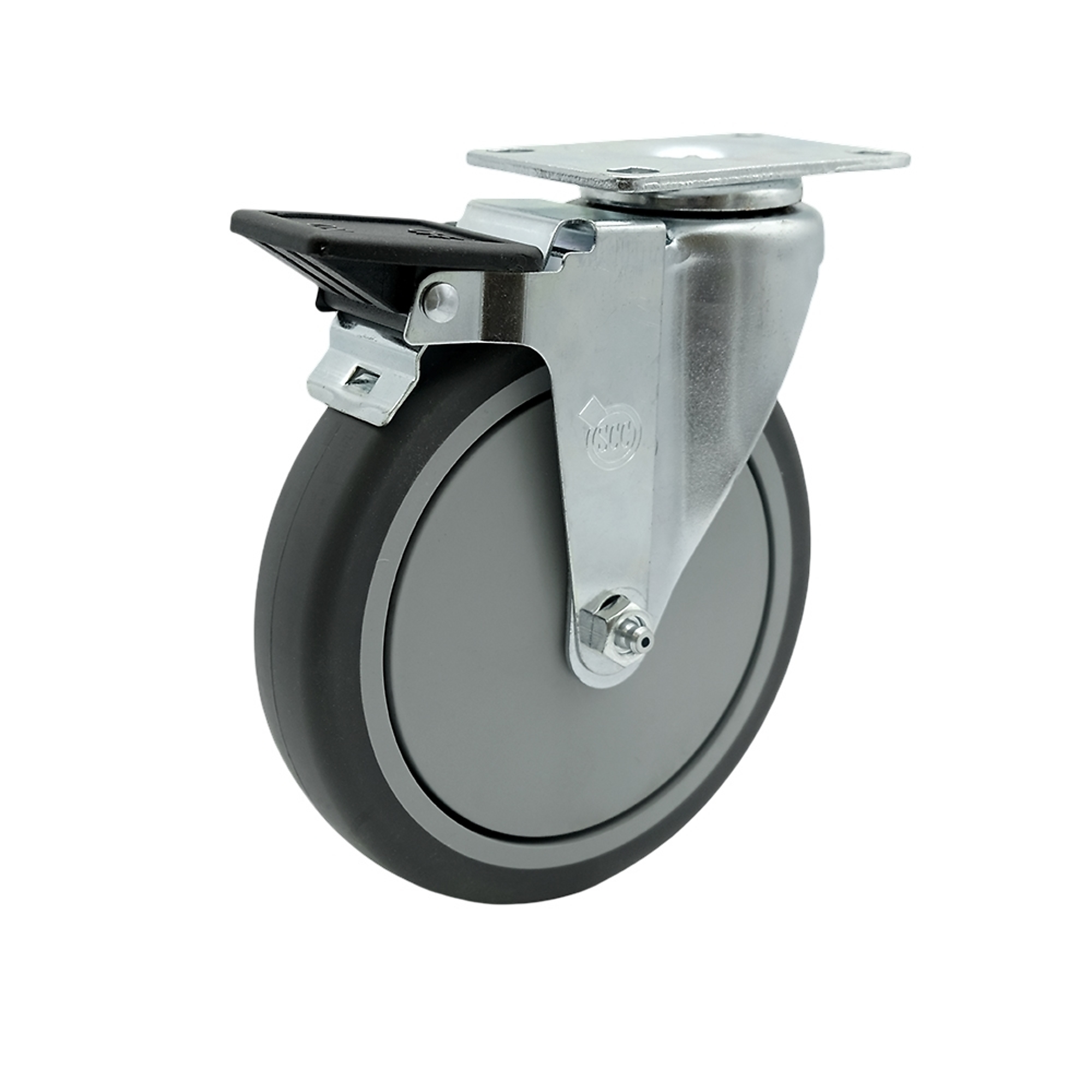 Service Caster, 6Inch x 1 1/4Inch Stem Caster, Wheel Diameter 6 in, Caster Type Swivel, Package (qty.) 1, Model SCC-20S614-TPRB-PLB