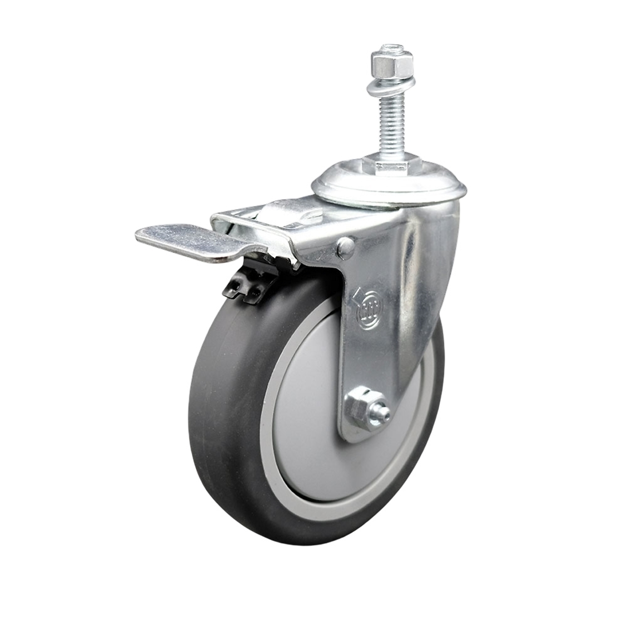 Service Caster, 5Inch x 1 1/4Inch Stem Caster, Wheel Diameter 5 in, Caster Type Swivel, Package (qty.) 1, Model SCC-TSTTL20S514-TPRB-M1015