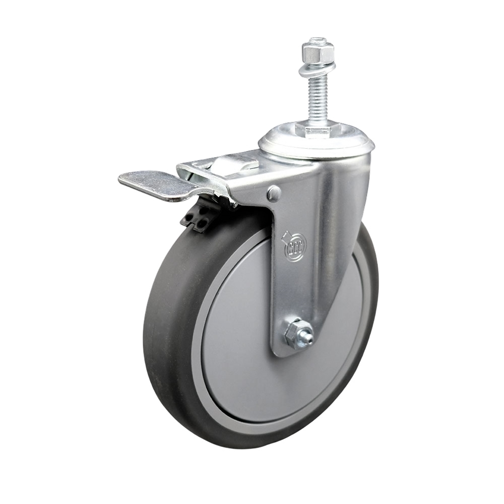 Service Caster, 6Inch x 1 1/4Inch Stem Caster, Wheel Diameter 6 in, Caster Type Swivel, Package (qty.) 1, Model SCC-TSTTL20S614-TPRB-381615