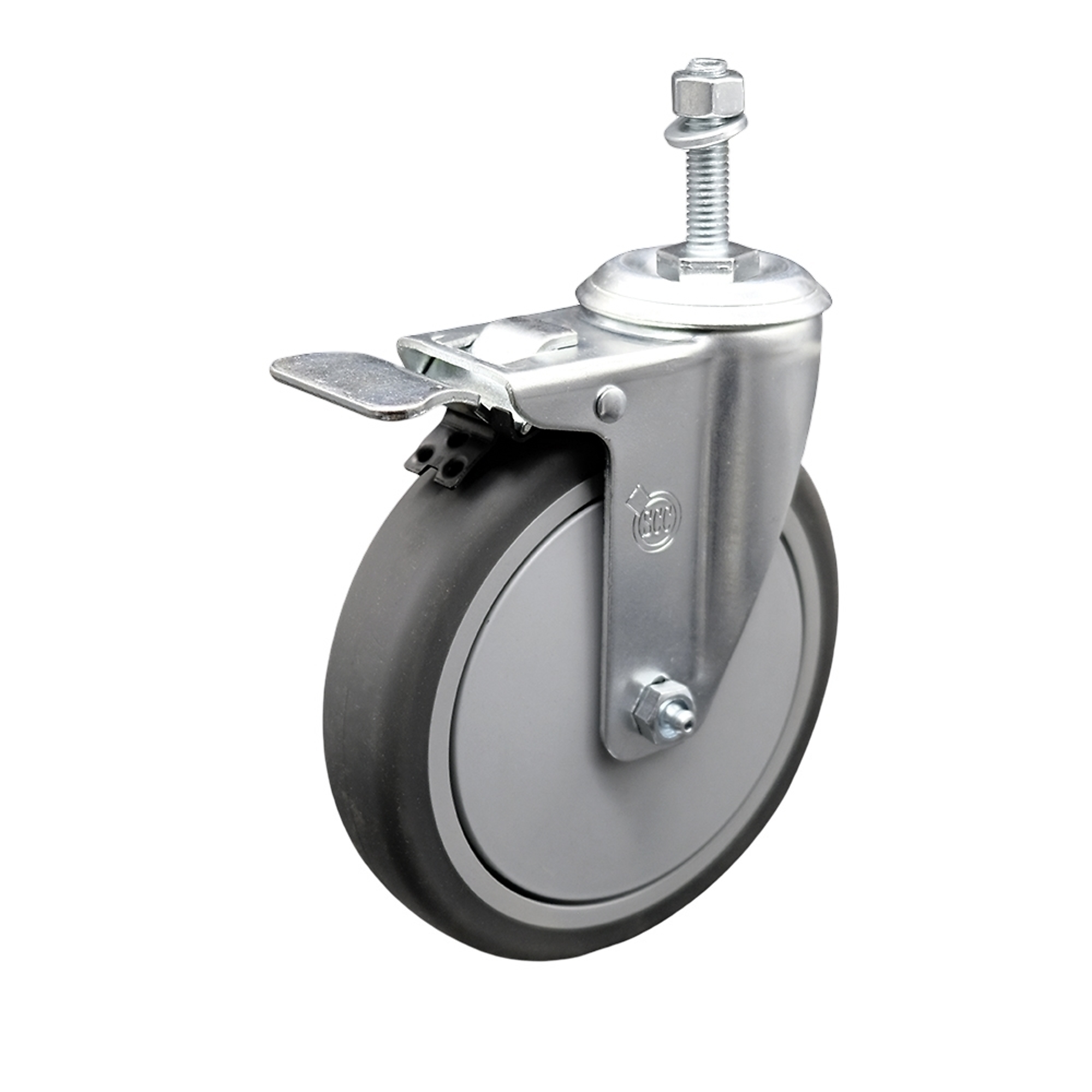 Service Caster, 6Inch x 1 1/4Inch Stem Caster, Wheel Diameter 6 in, Caster Type Swivel, Package (qty.) 1, Model SCC-TSTTL20S614-TPRB-M1015