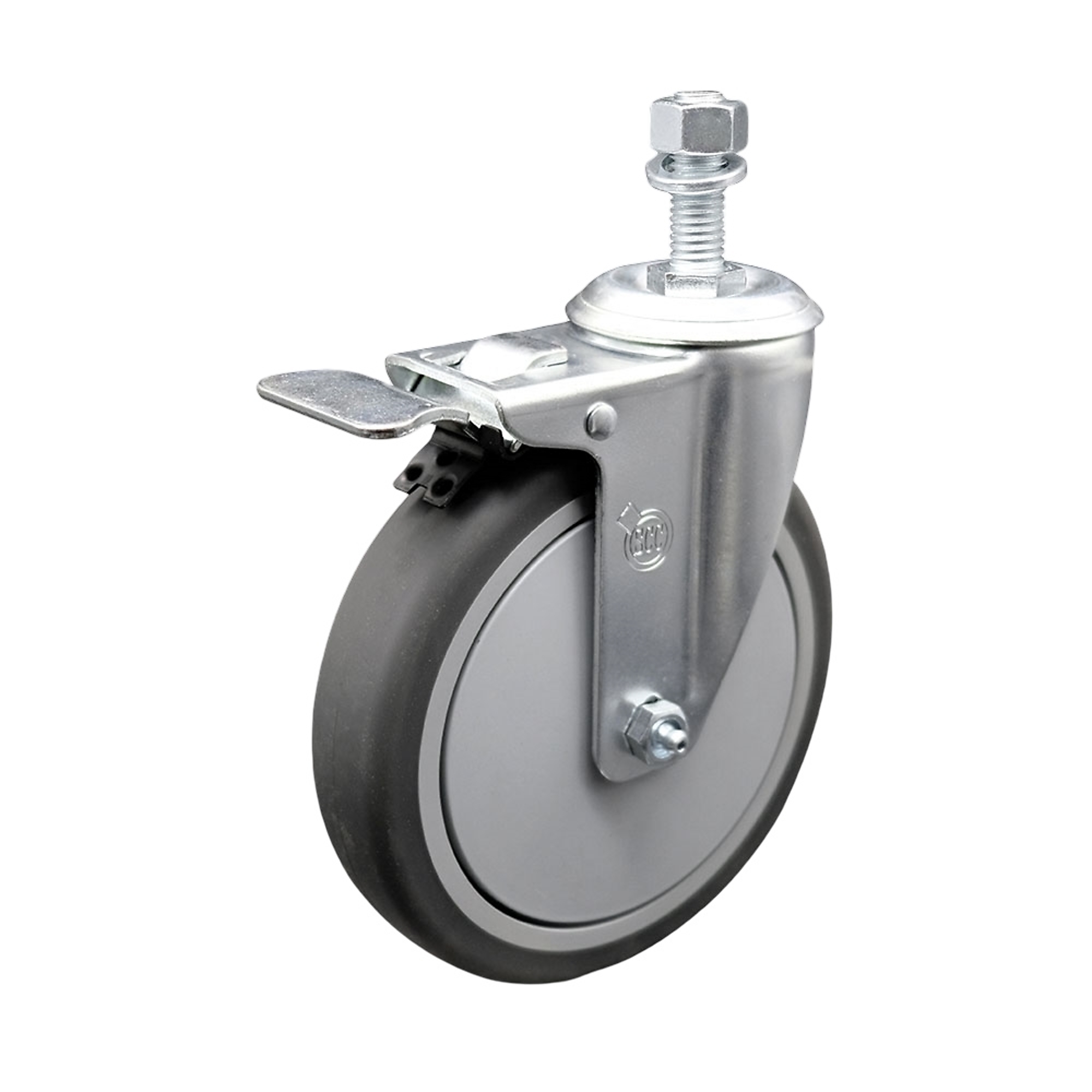 Service Caster, 6Inch x 1 1/4Inch Stem Caster, Wheel Diameter 6 in, Caster Type Swivel, Package (qty.) 1, Model SCC-TSTTL20S614-TPRB-121315