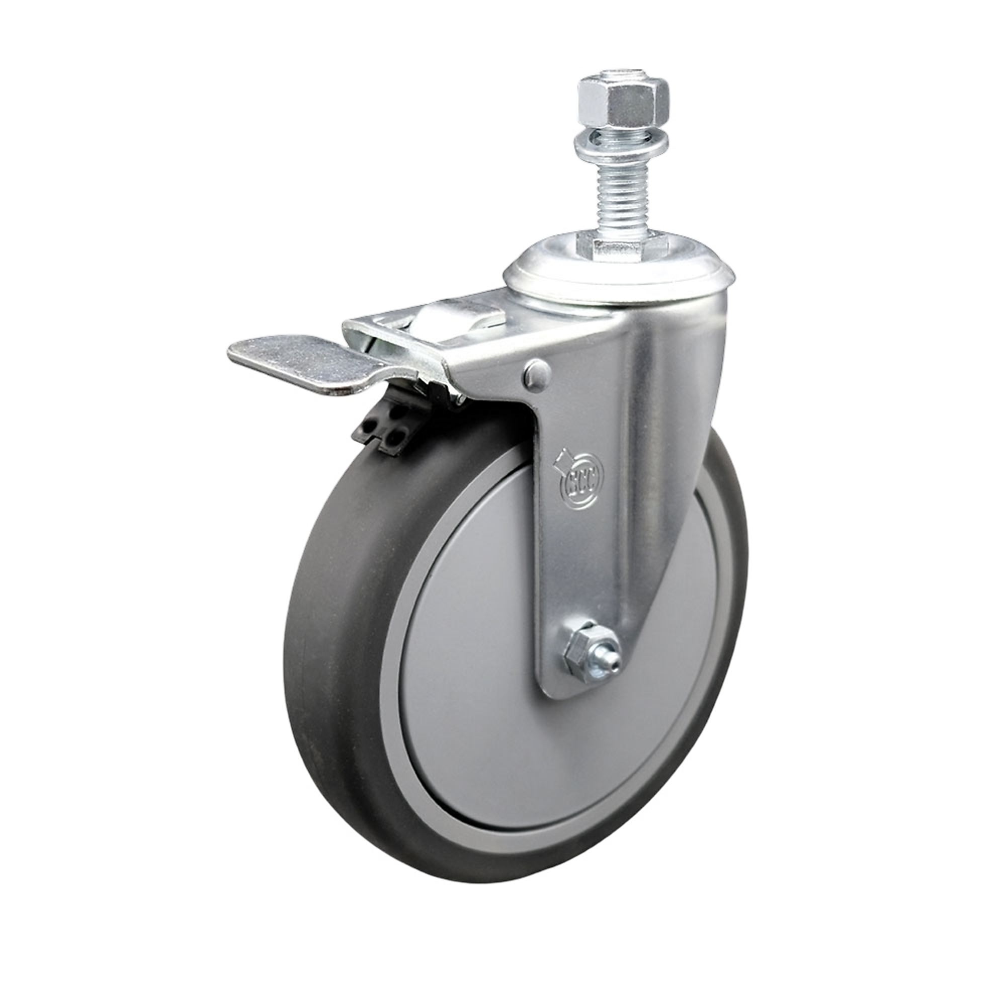 Service Caster, 6Inch x 1 1/4Inch Stem Caster, Wheel Diameter 6 in, Caster Type Swivel, Package (qty.) 1, Model SCC-TSTTL20S614-TPRB-M1215