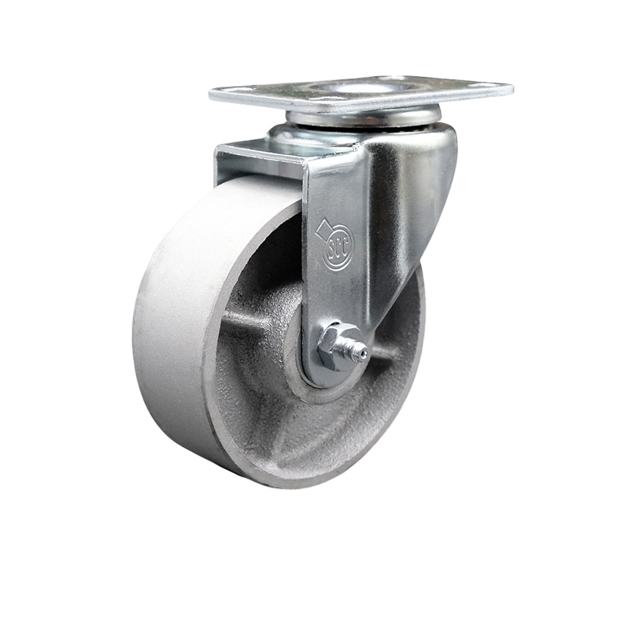 Service Caster, 4Inch x 1 1/2Inch Plate Caster, Wheel Diameter 4 in, Caster Type Swivel, Package (qty.) 1, Model SCC-20S415-SSR