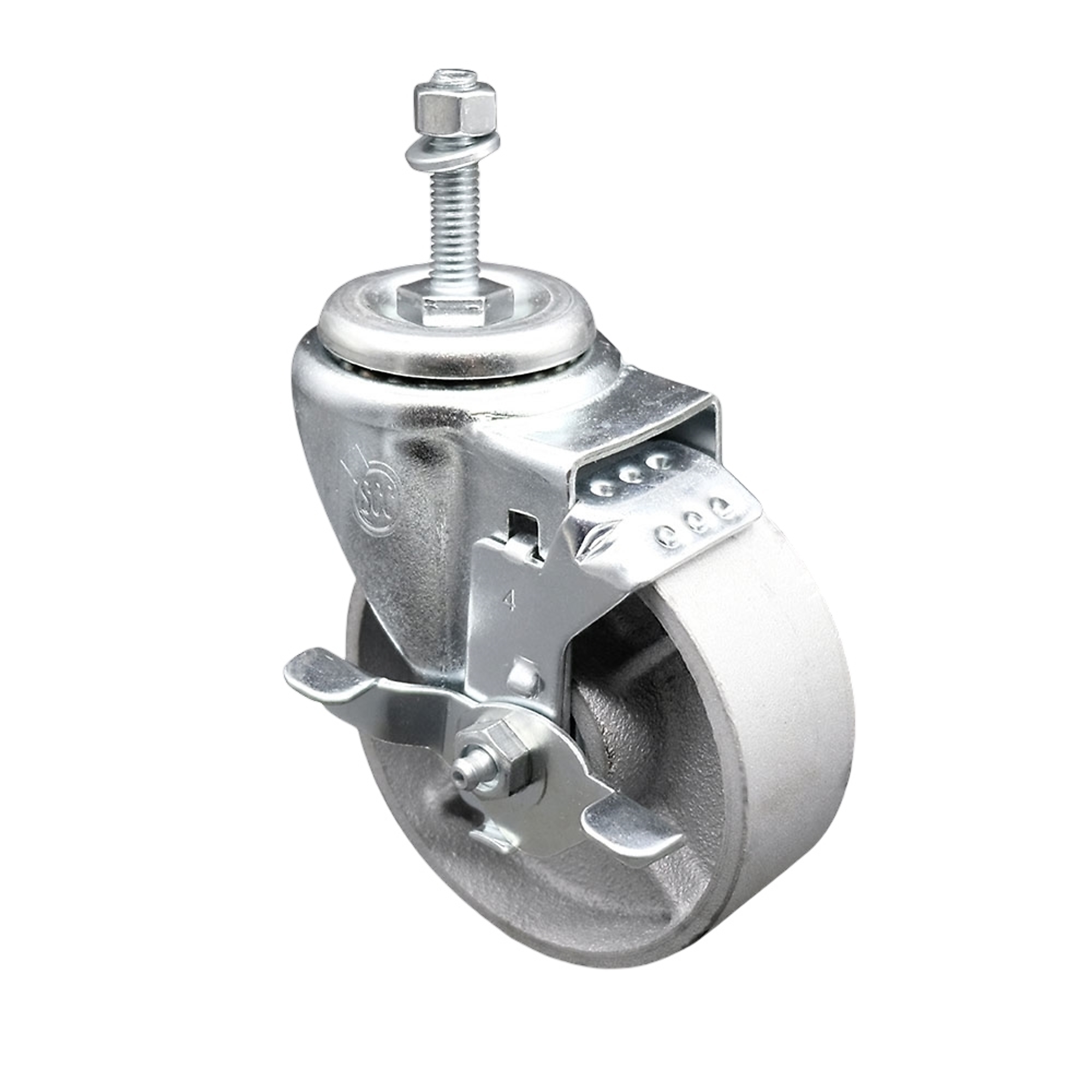 Service Caster, 4Inch x 1 1/2Inch Stem Caster, Wheel Diameter 4 in, Caster Type Swivel, Package (qty.) 1, Model SCC-TS20S415-SSR-TLB-M1015