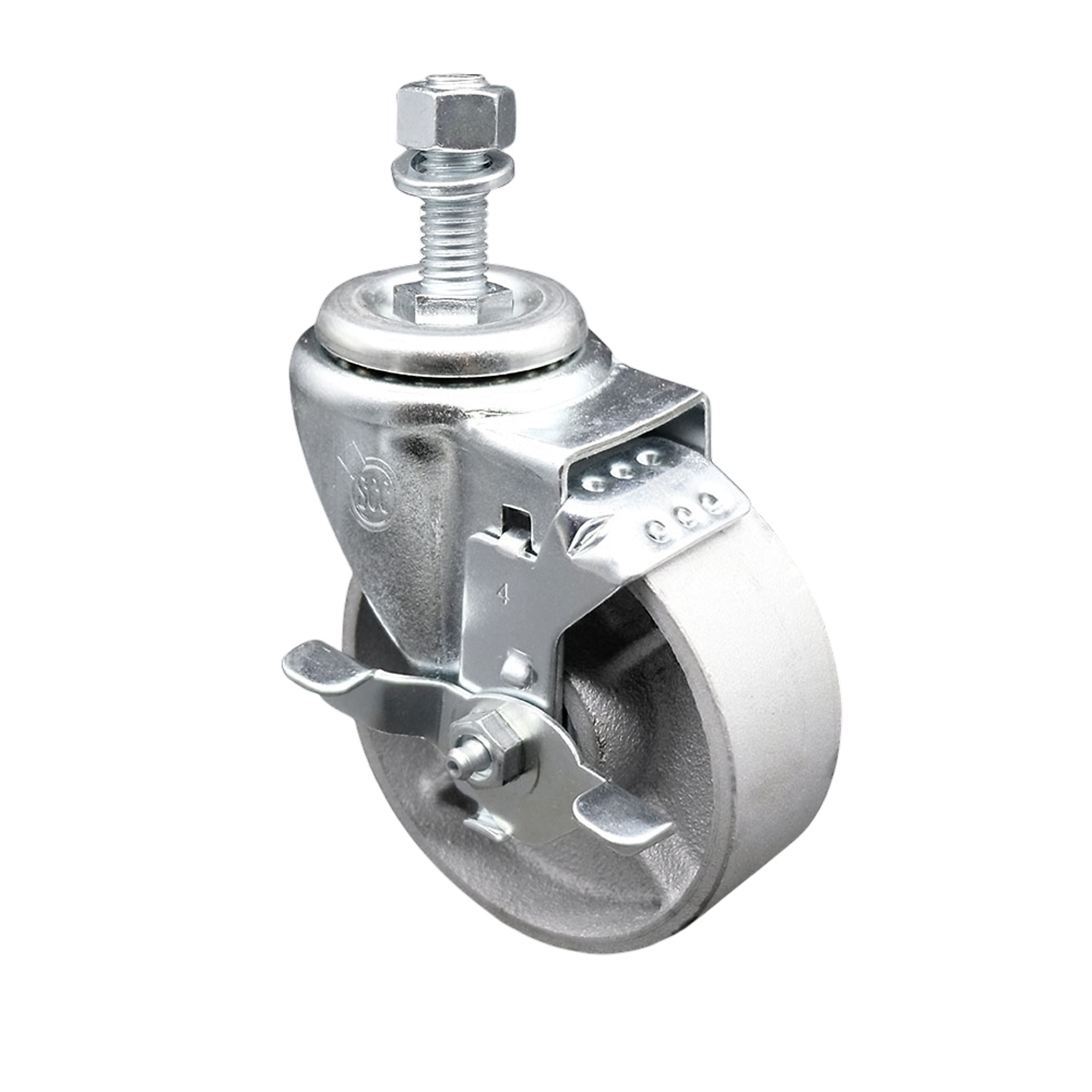 Service Caster, 4Inch x 1 1/2Inch Stem Caster, Wheel Diameter 4 in, Caster Type Swivel, Package (qty.) 1, Model SCC-TS20S415-SSR-TLB-M1215